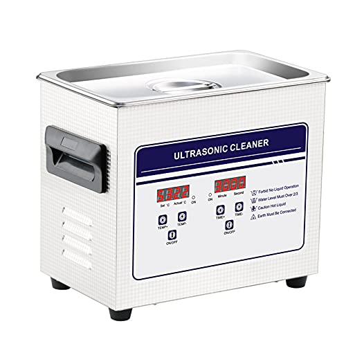 LYXC 3.2L Professional Ultrasonic Cleaner Machine - Digital Timer Control, SUS304 Stainless Steel Tank for Jewelry, Watches, Glasses, Dentures & Metal Parts - Portable Home & Commercial Cleaning Solution for Jewelers, Dentists & DIY Enthusiasts