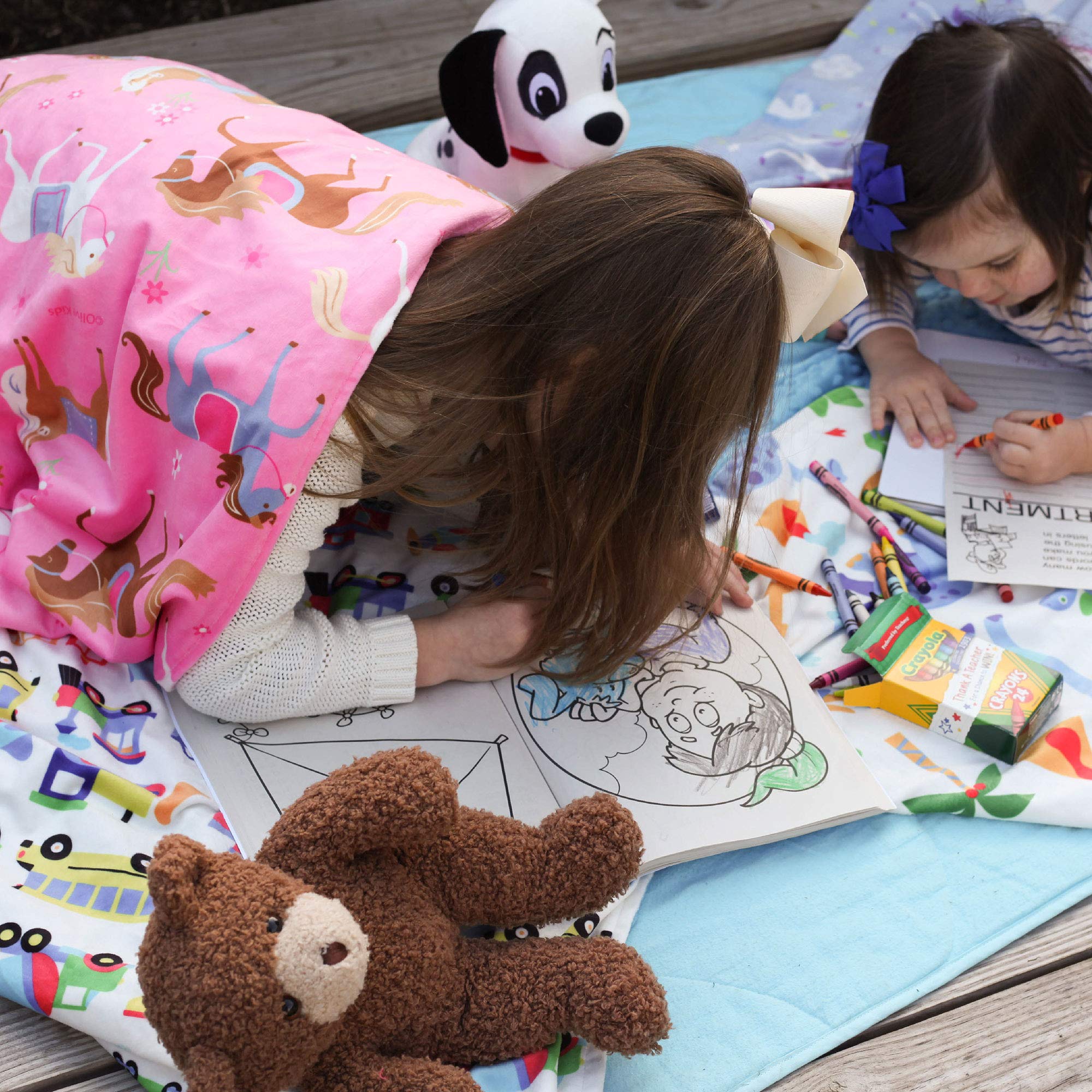 Wildkin Plush Blanket Set - 5 Piece Twin Bed in a Bag with Super Soft Cotton - Horse Design for Kids & Teens - Perfect for Bedroom, Dorm Room & Sleepovers