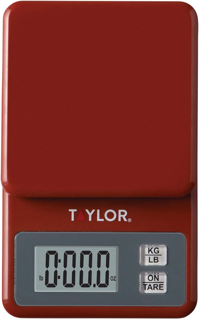 Taylor Compact Digital Scale - Precision Kitchen & Jewelry Scale for Cooking, Baking, Coffee, and Postal Weighing | Portable Gram & Ounce Measurement