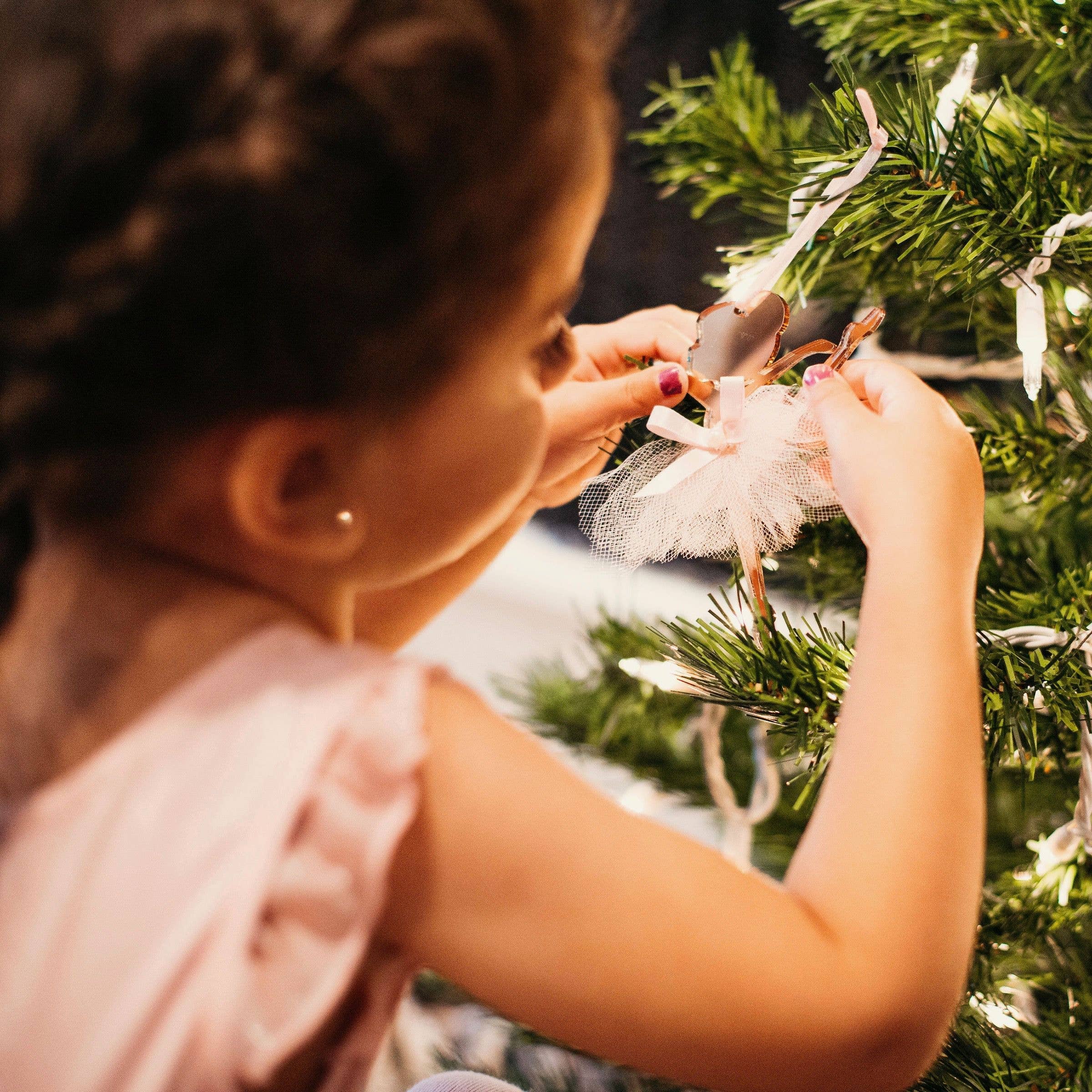 Elegant Rose Gold Ballerina Christmas Ornament - Handcrafted Holiday Tree Decoration for Xmas, Winter, and Home Décor | Perfect Gift for Dancers & Ballet Lovers