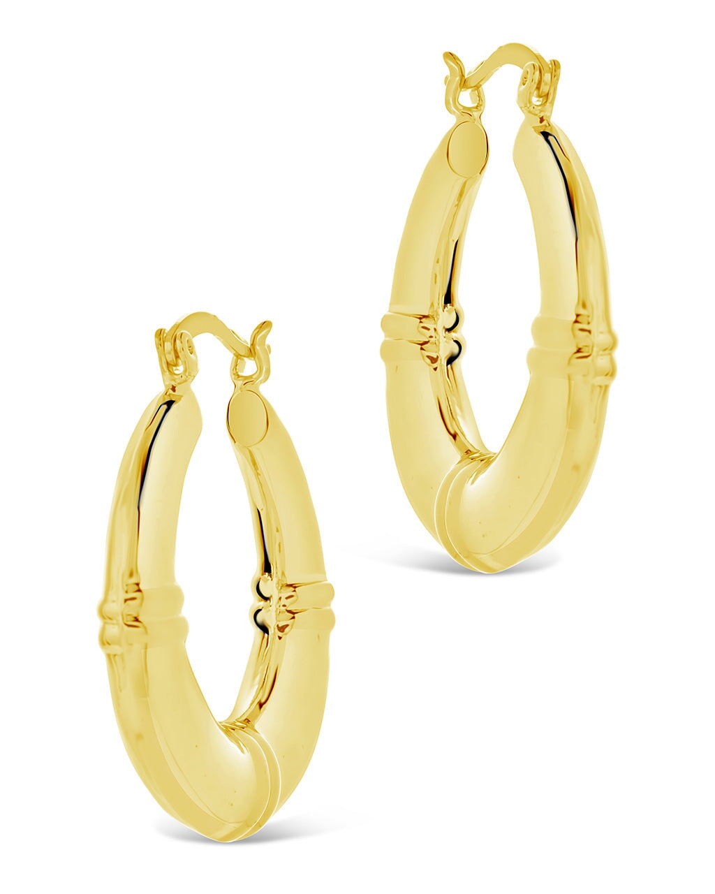 Nina Notch Tube Hoop Earrings for Women - Trendy Gold & Silver Hollow Circle Earrings for Everyday Wear, Parties & Gifts