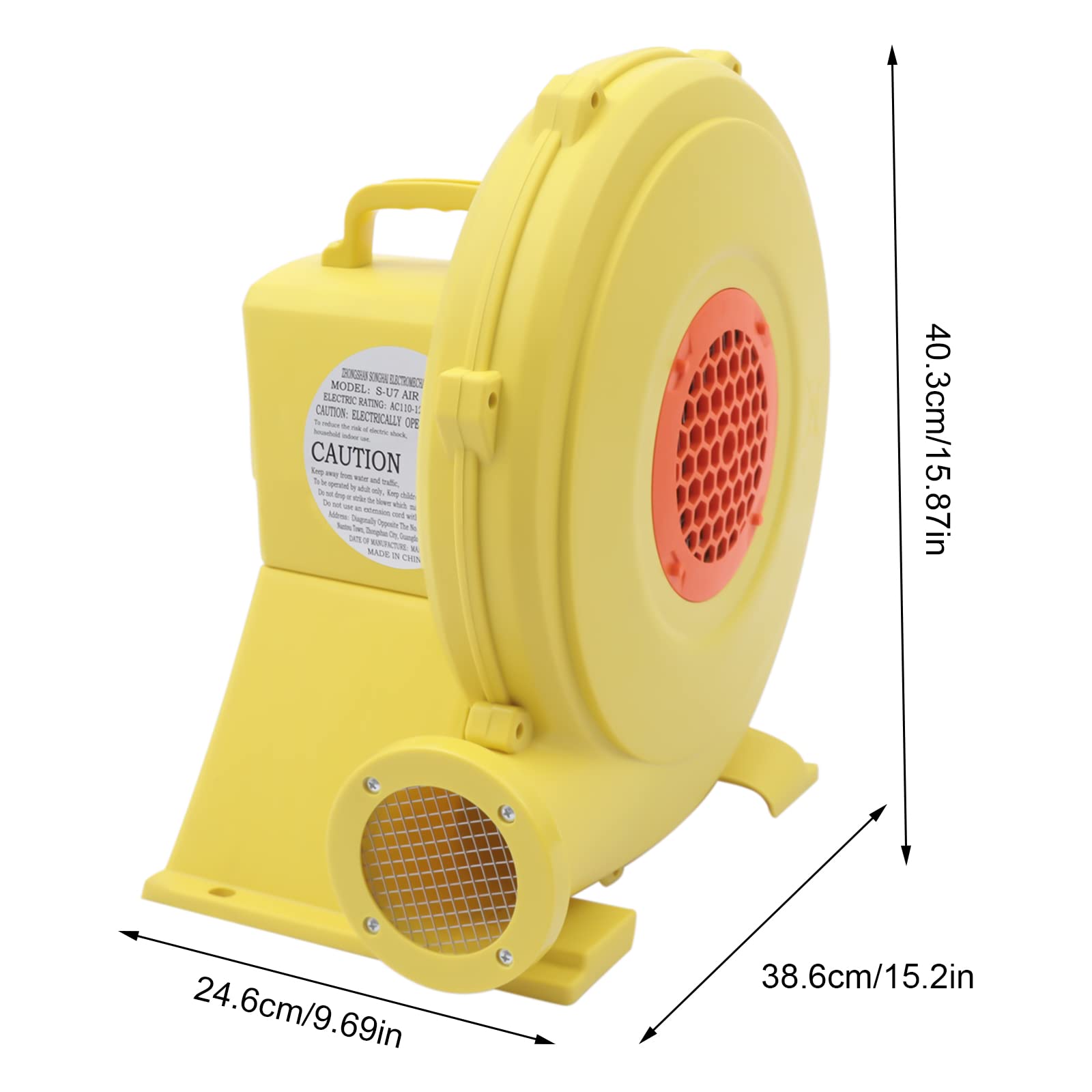 950W Heavy Duty Air Blower Pump - Commercial Grade Inflatable Blower for Bounce Houses, Balloons & Party Decorations - Powerful Outdoor/Indoor Use for Events, Carnivals & Backyard Fun