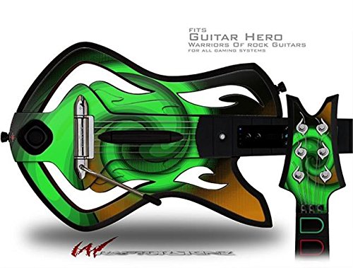 Alecias Swirl 01 Green Decal Skin for Guitar Hero Warriors of Rock Controller - Vinyl Sticker Wrap Replacement (Guitar Not Included) - Perfect for Customizing Your Game Controller & Enhancing Gaming Experience