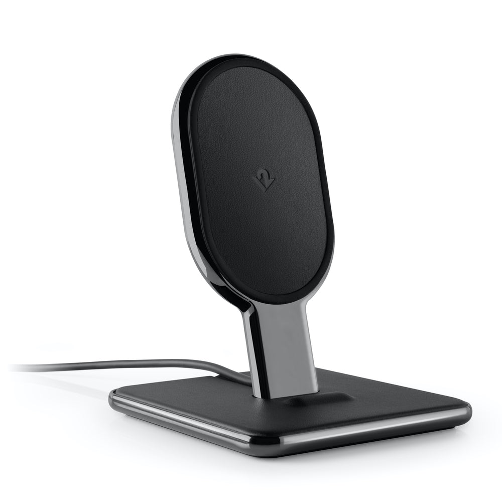 Twelve South HiRise Wireless Charging Stand for iPhone & AirPods - Fast Qi Charger for Desk, Nightstand & Office Use