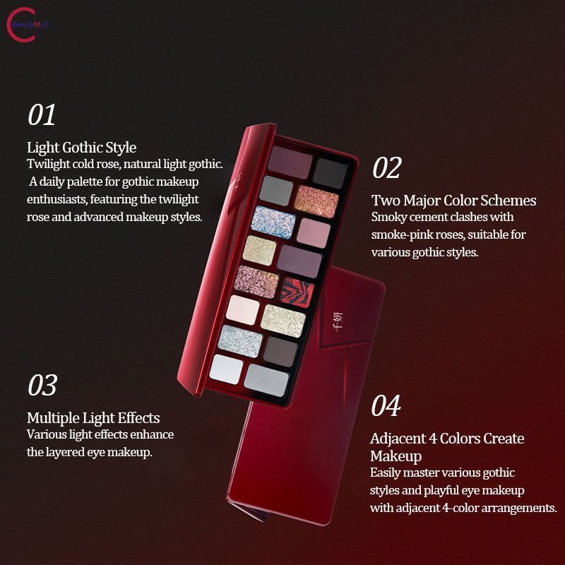 CHEERYEP 16-Color Natural Star Eyeshadow Palette - Long Lasting, Highly Pigmented Makeup for Day & Night Looks - Perfect for Parties, Weddings, and Everyday Wear