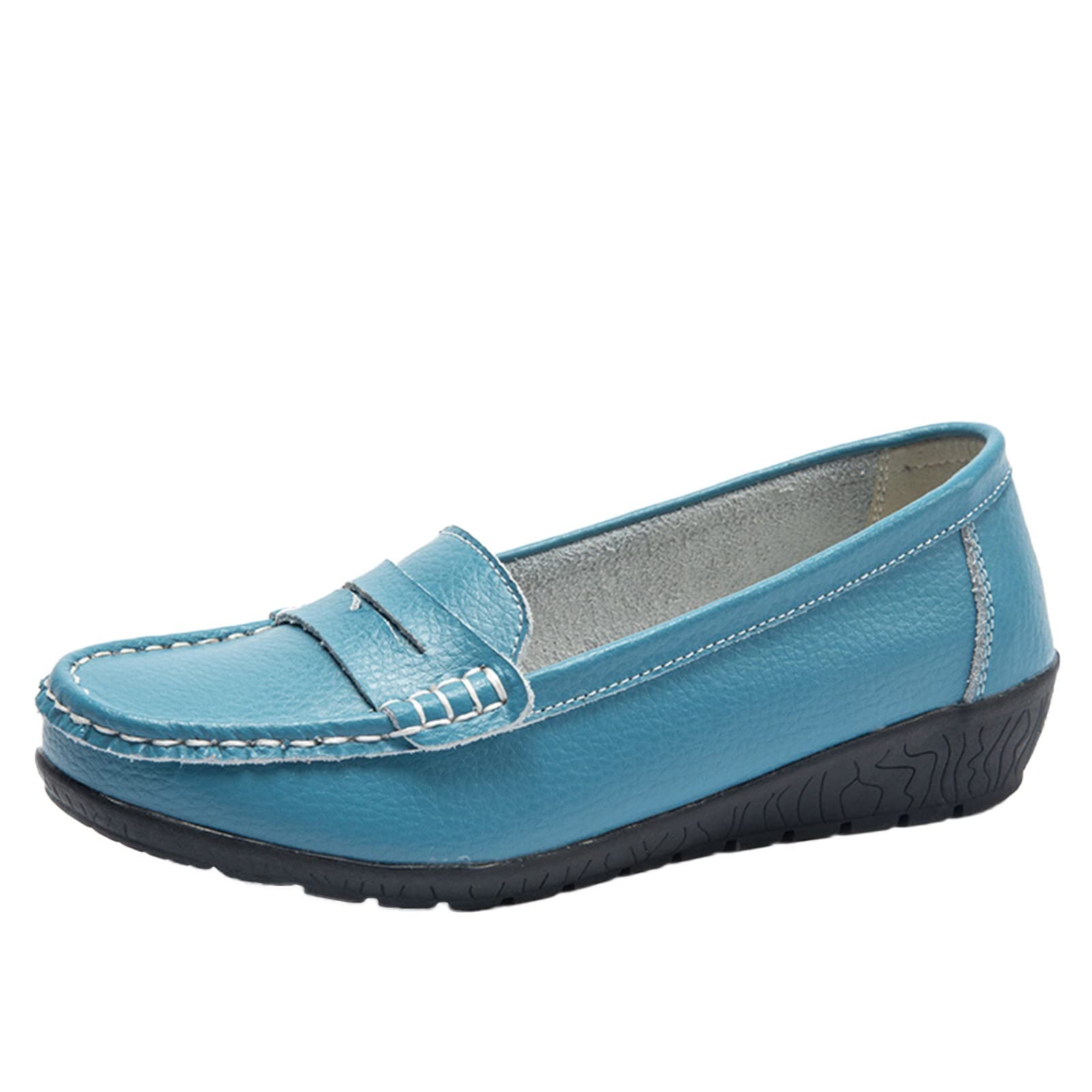Women's Comfortable Casual Loafers - Flat Heel Slip-On Shoes for Everyday Wear | Solid Color Dressy Flats | Perfect Gift for Women | Office, Walking & Travel Shoes