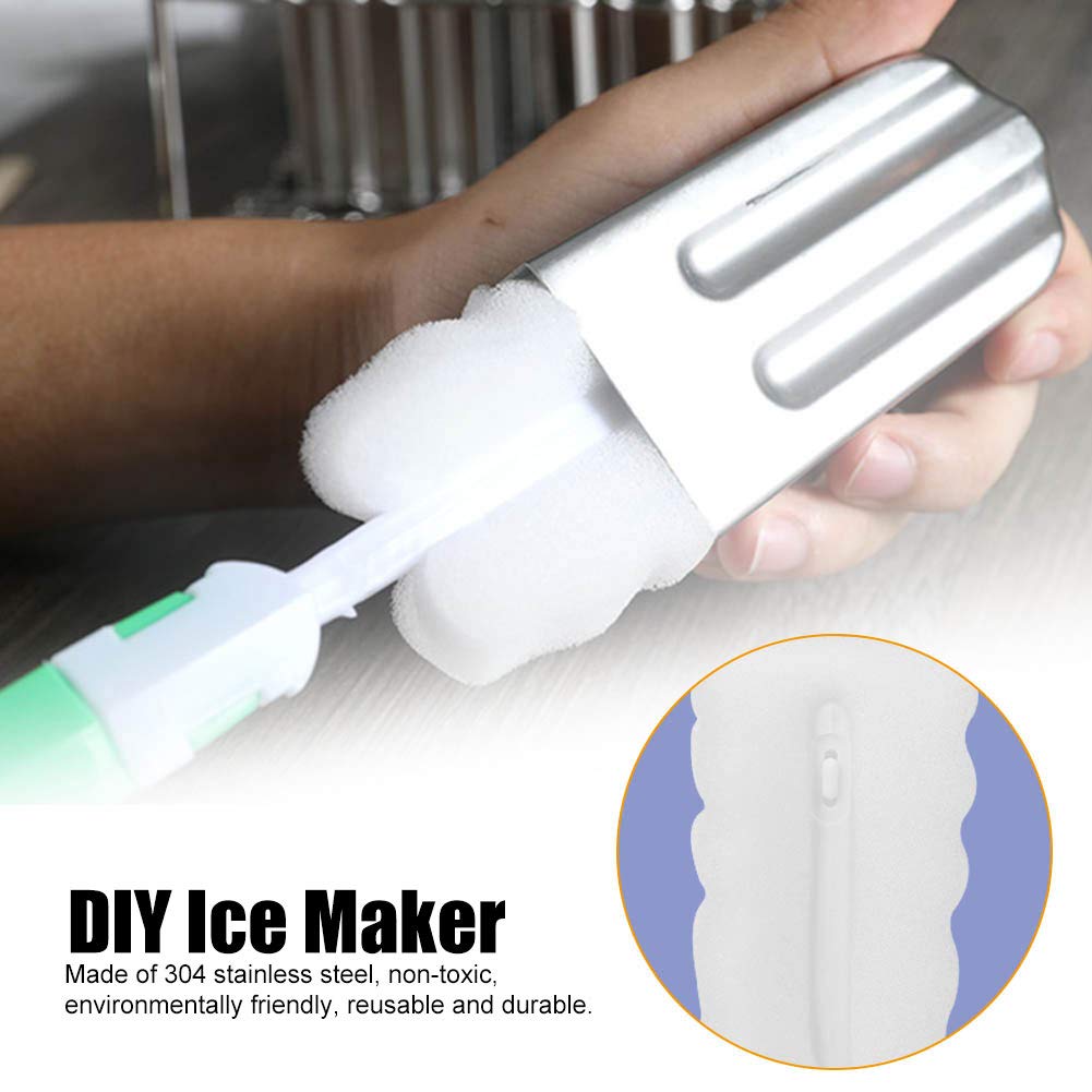 Fdit 2-Pack Stainless Steel Popsicle Molds - DIY Ice Cream & Ice Pop Maker with Round Head for Homemade Treats | Perfect for Summer Snacks, Kids Parties & Healthy Desserts