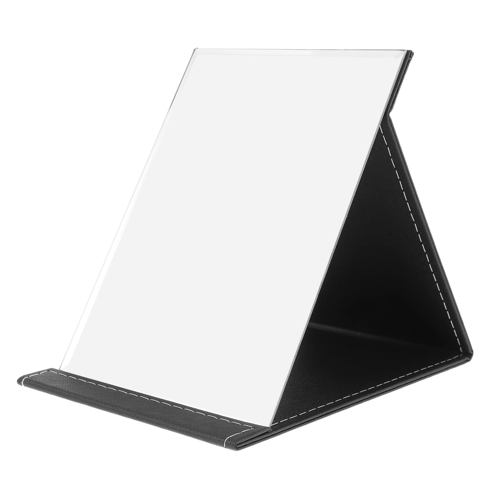 Beaupretty Folding Vanity Makeup Mirror with PU Leather Cover - Portable Desktop & Travel Mirror for Home, Dorm, Office | Perfect for Makeup, Skincare & Hair Styling