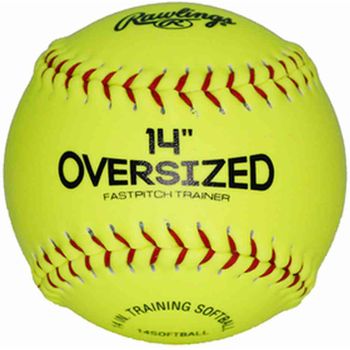 Rawlings Oversized Pitch Training Softball - 14 Inch Practice Softball for Youth & Adults - Perfect for Softball Drills, Pitching Practice & Backyard Training