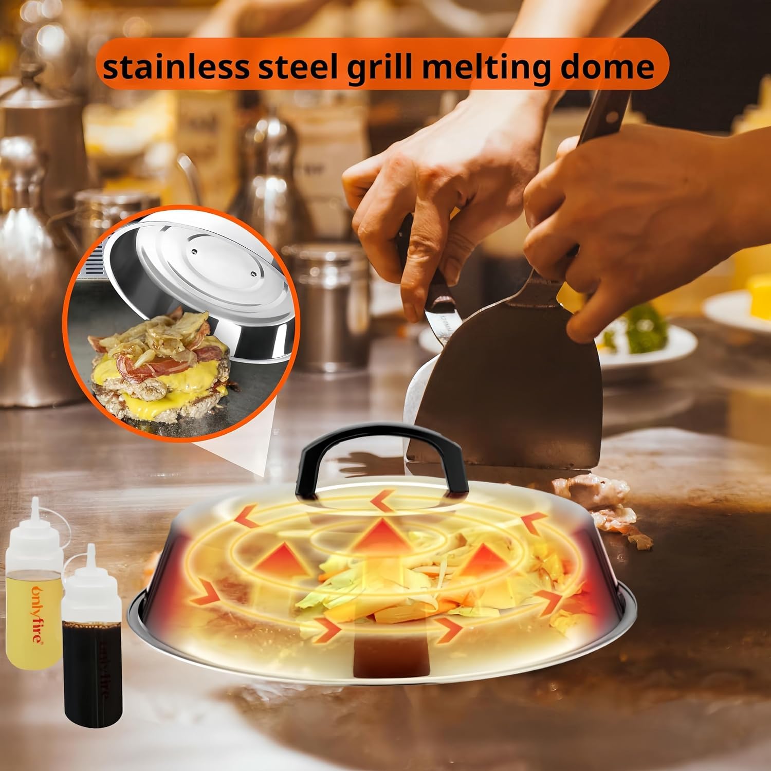 OnlyFire 9-Piece Griddle Accessories Kit for Blackstone & Camp Chef - Includes 12