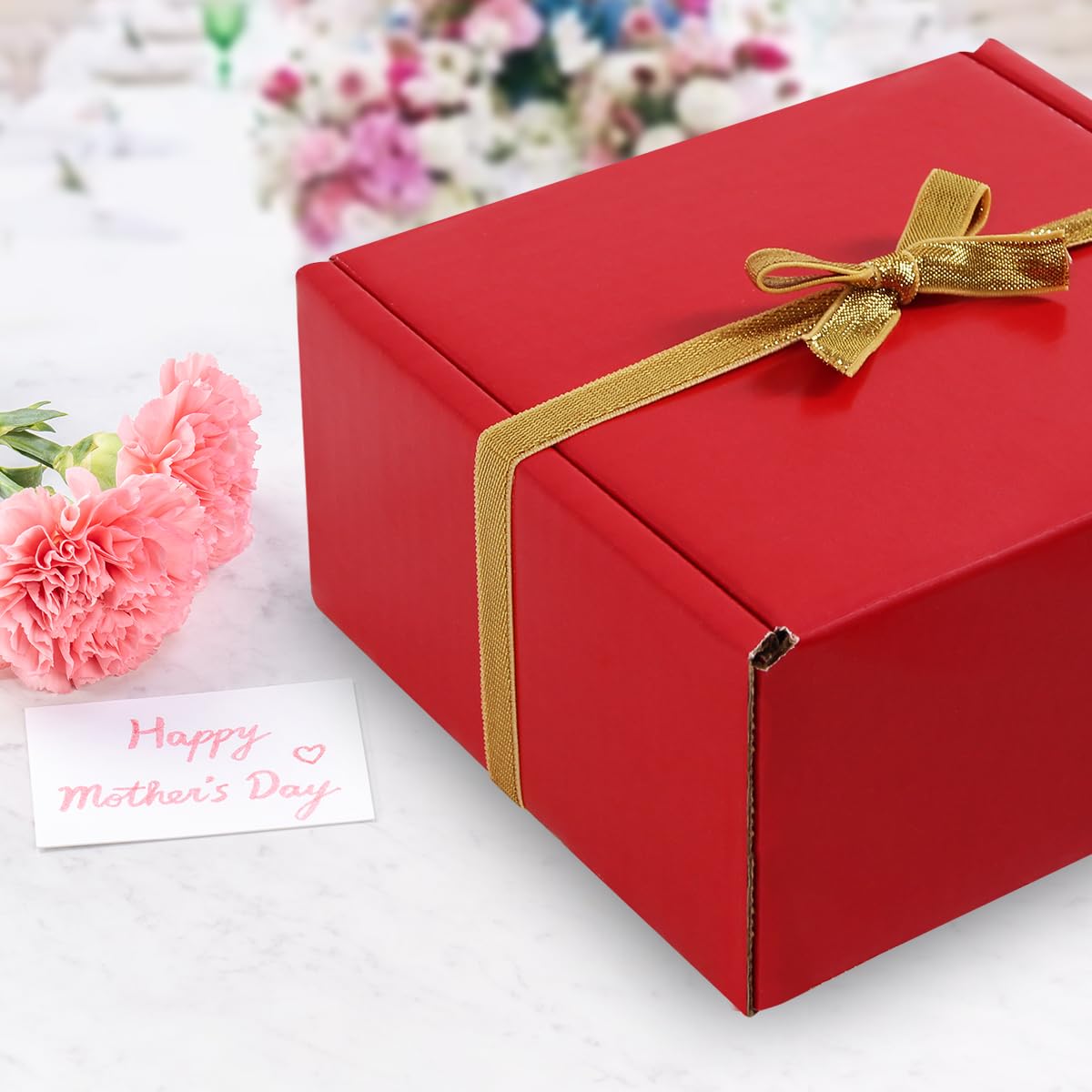 **Premium Assorted Chocolate Gift Box for Mother's Day - 20 Count Luxury Chocolates in Elegant Red Box with Gold Ribbon - Perfect for Gifting, Celebrations & Special Occasions**