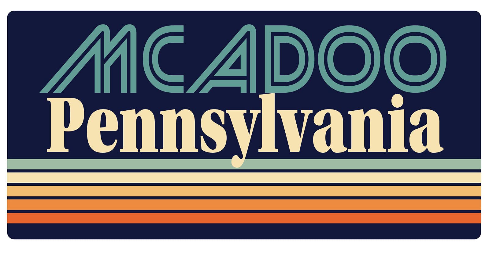 Vintage Retro Fridge Magnet - McAdoo Pennsylvania 5 x 2.5-Inch Decorative Refrigerator Magnet for Kitchen, Office & Home Decor - Perfect for Collectors & Souvenir Lovers