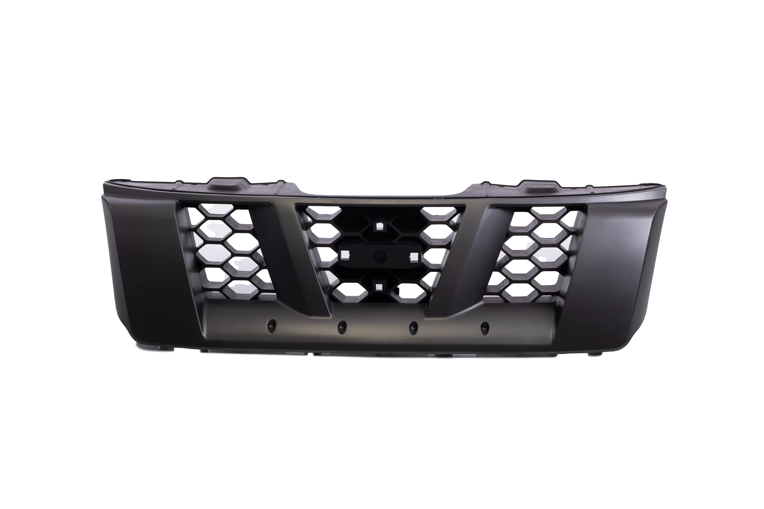 Replacement Front Grille Assembly with Silver Frame & Dark Gray Insert - Compatible with 2005-2008 Nissan Xterra | Perfect for Off-Roading & Truck Customization