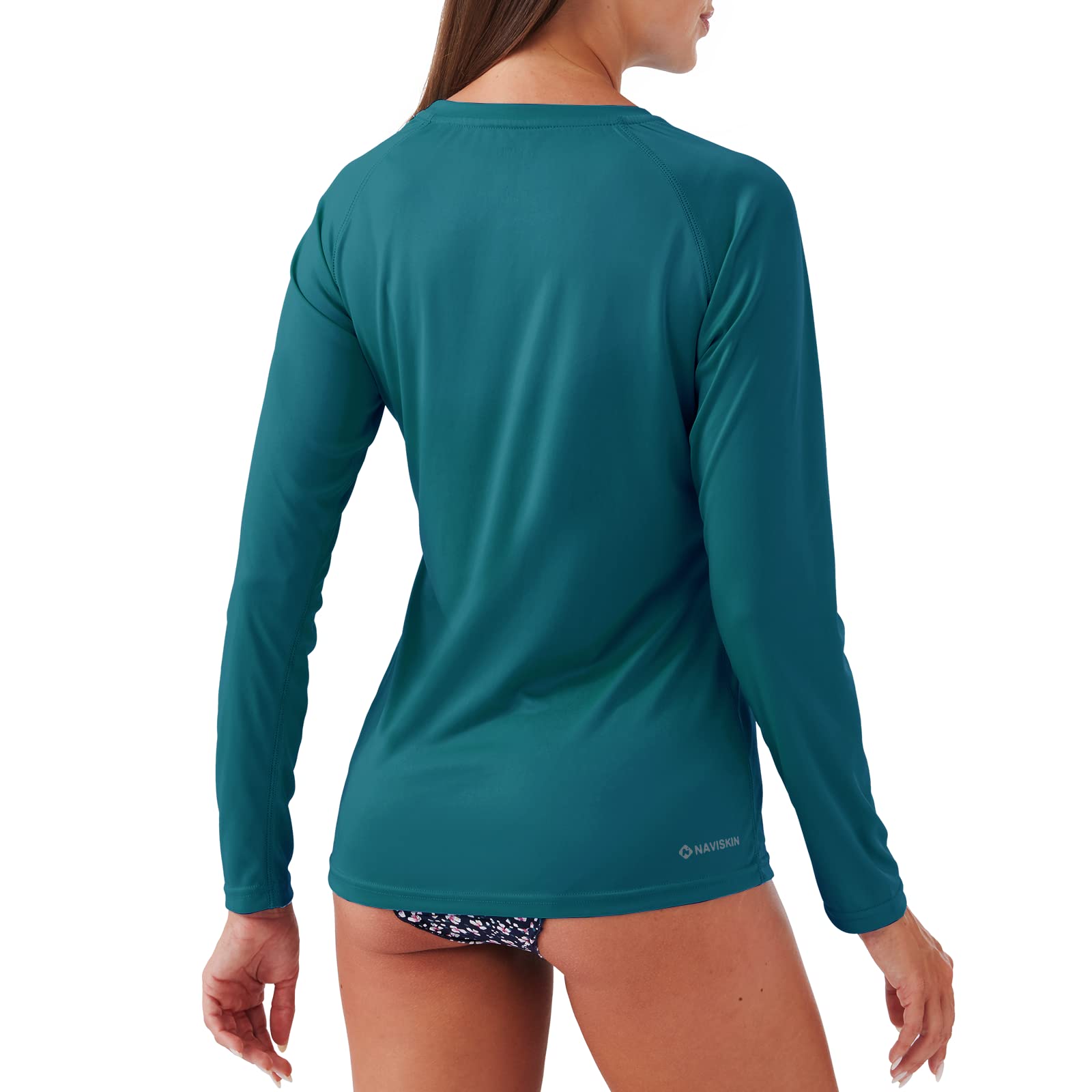 NAVISKIN Women's UPF 50+ Sun Protection Long Sleeve Rash Guard Shirt - Quick Dry, Lightweight, Moisture Wicking for Hiking, Swimming, Beach & Outdoor Activities