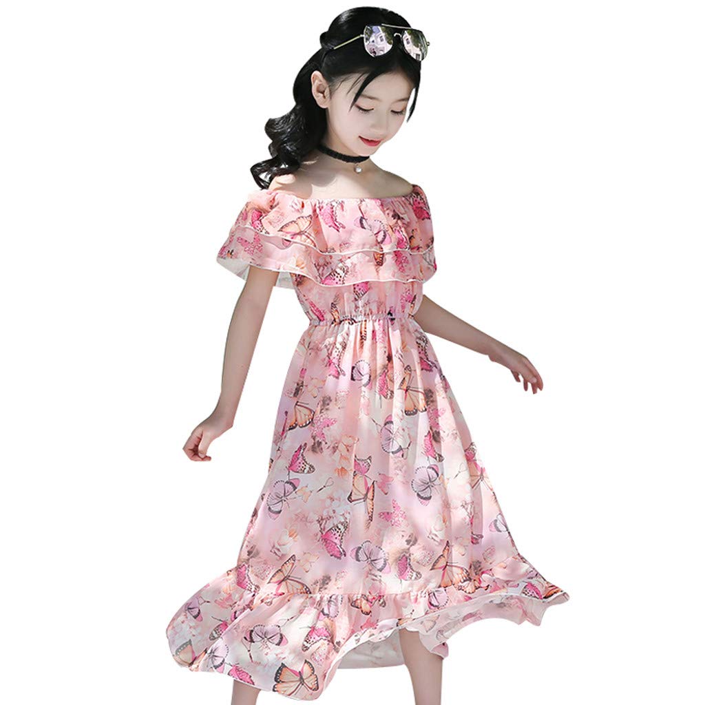 Floral Butterfly Princess Dress for Girls - Party & Play