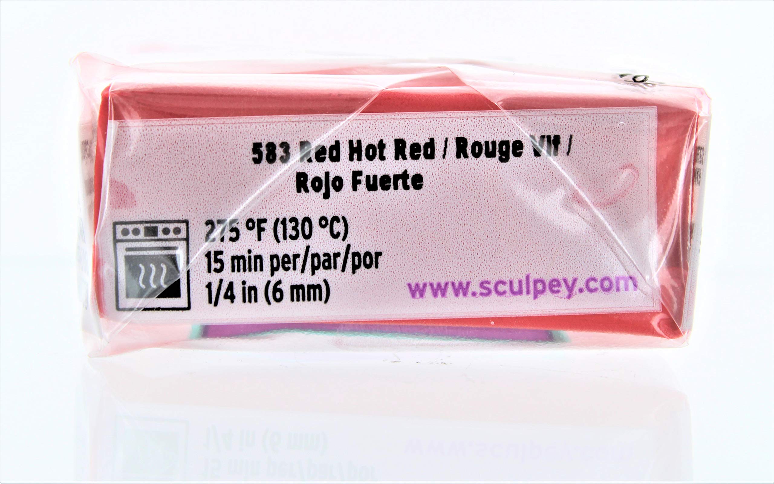 Sculpey III Polymer Clay 2oz - Red Hot Red | Oven-Bake Modeling Clay for DIY Crafts, Jewelry Making & Miniature Sculptures | Perfect for Artists, Hobbyists & Kids Creative Projects