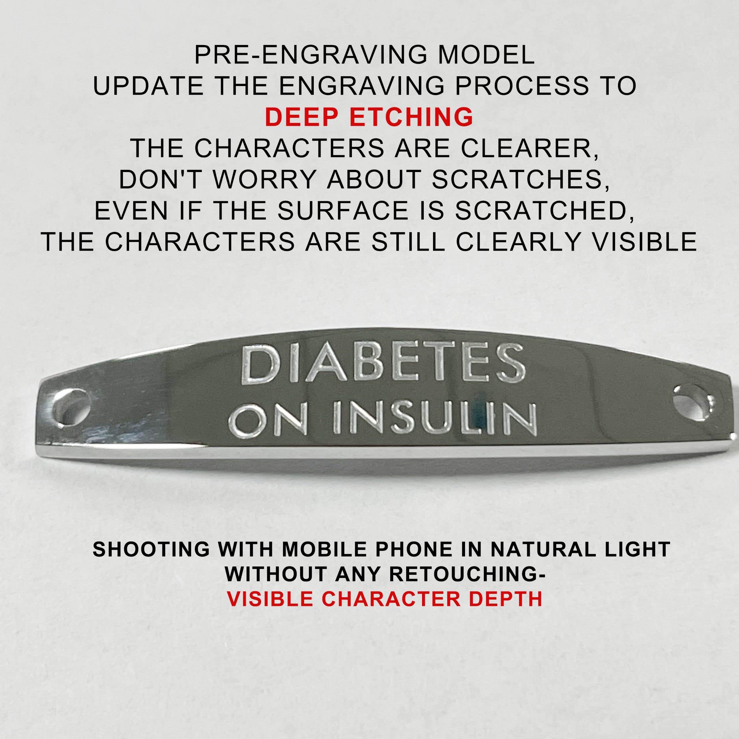 LinnaLove Engraved Medical Alert ID Bracelet for Women - Adjustable Rolo Chain Stainless Steel Emergency Medical Jewelry - Perfect for Allergies, Diabetes & Daily Wear