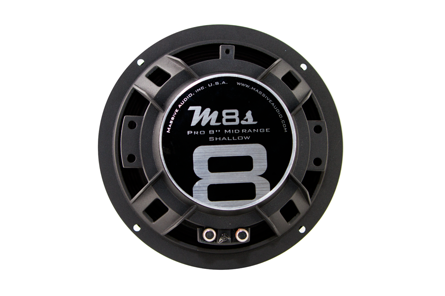 M8S 8-Inch 140 Watt 4 Ohm Mid Range Shallow Mount Car Speaker - Perfect for Door Panels & Custom Audio Upgrades