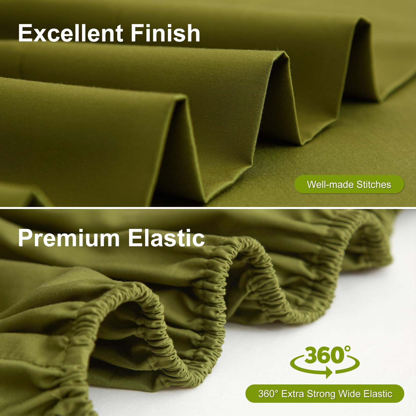 Ivellow King Size Bamboo Rayon Sheets - Extra Deep Pocket 18