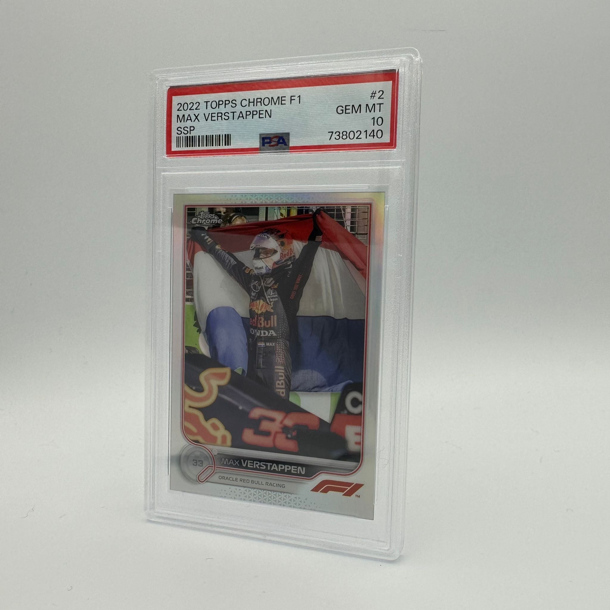 PSA 10 Graded Max Verstappen #2 SSP Racing Card - Rare Collectible for F1 Fans & Sports Memorabilia Collectors (Perfect for Display, Trading, or Investment)