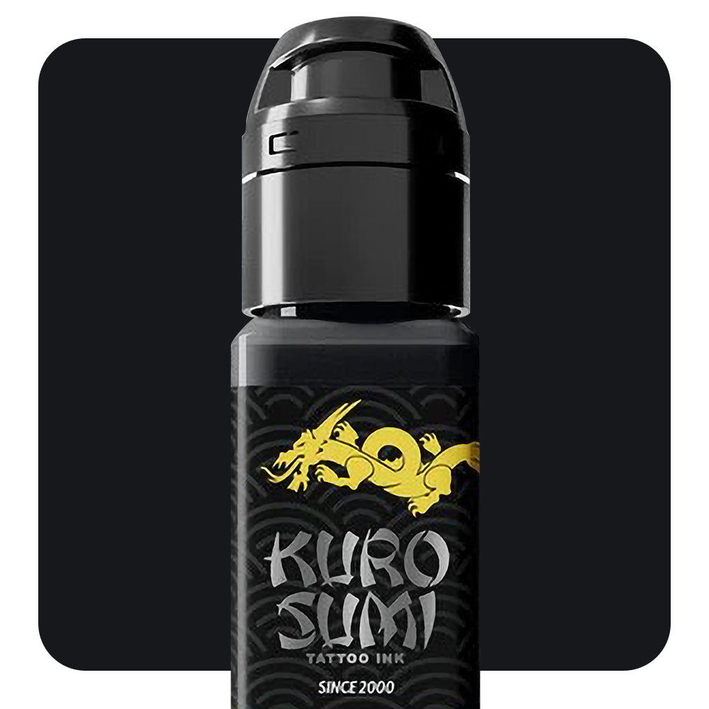 Kuro Sumi Double Sumi Tribal Black Tattoo Ink - Professional Quality for Tattoo Artists & Body Art - Perfect for Tribal, Line Work & Blackout Tattoos