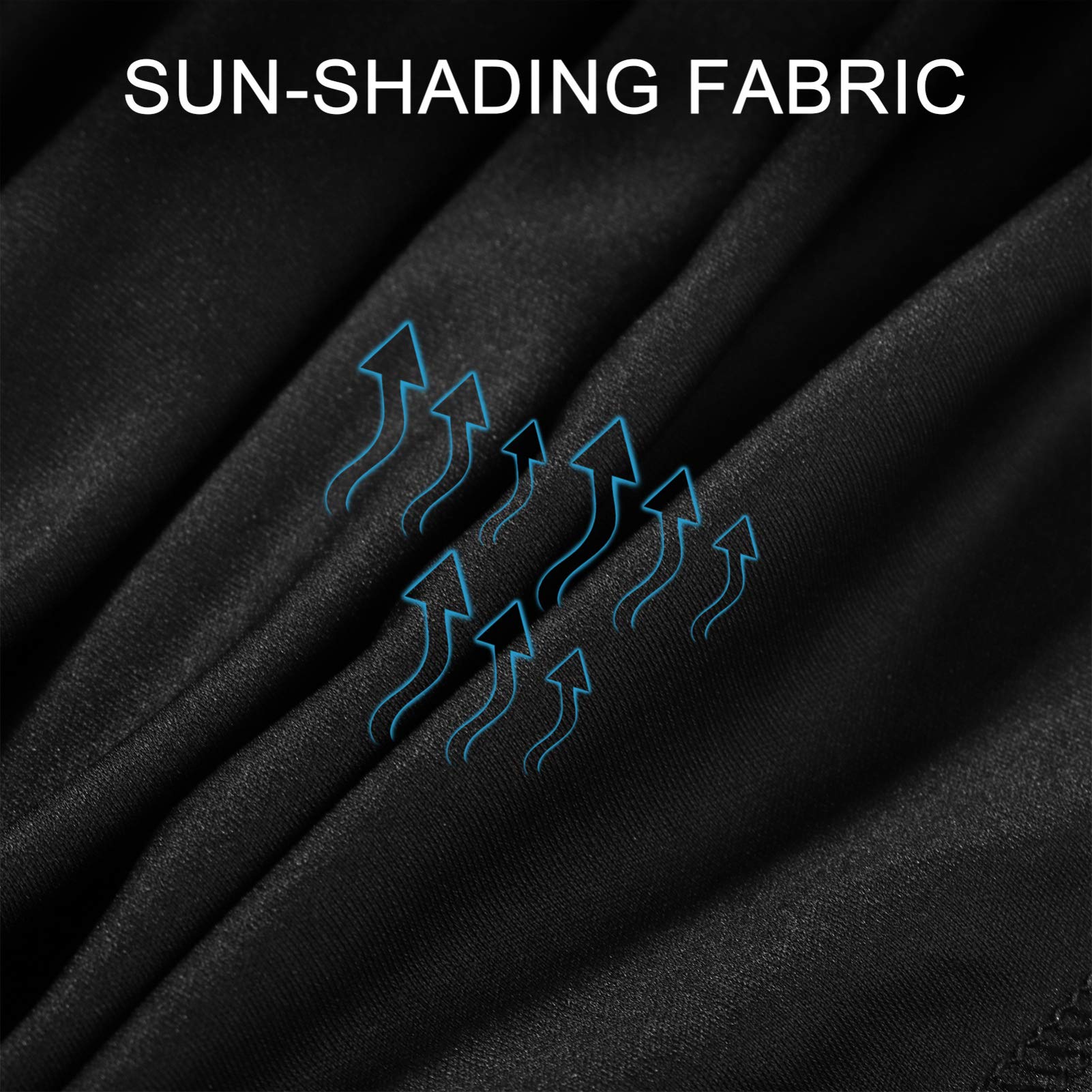 BESPORTBLE Black Car Window Curtains - 2 Pack Slidable Auto Shade Curtains for Vehicle Sun Protection | UV Blocking, Privacy & Heat Reduction | Perfect for Sedans, SUVs & Trucks
