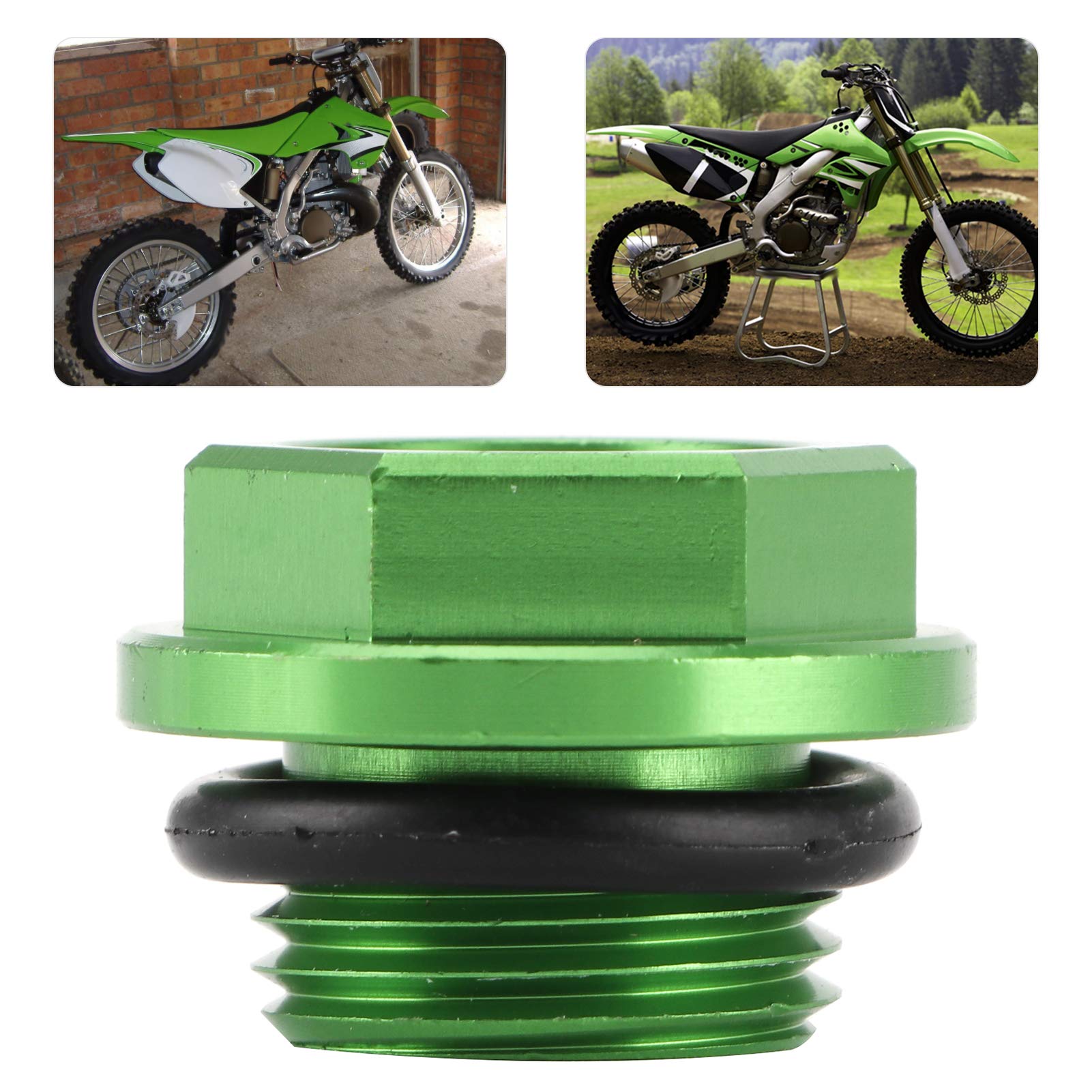 Motorcycle Oil Filler Screw Cover Compatible with Kawasaki KX250 KX250F KX450F KLX450R - Durable Engine Protection for Dirt Bikes & Off-Road Riding