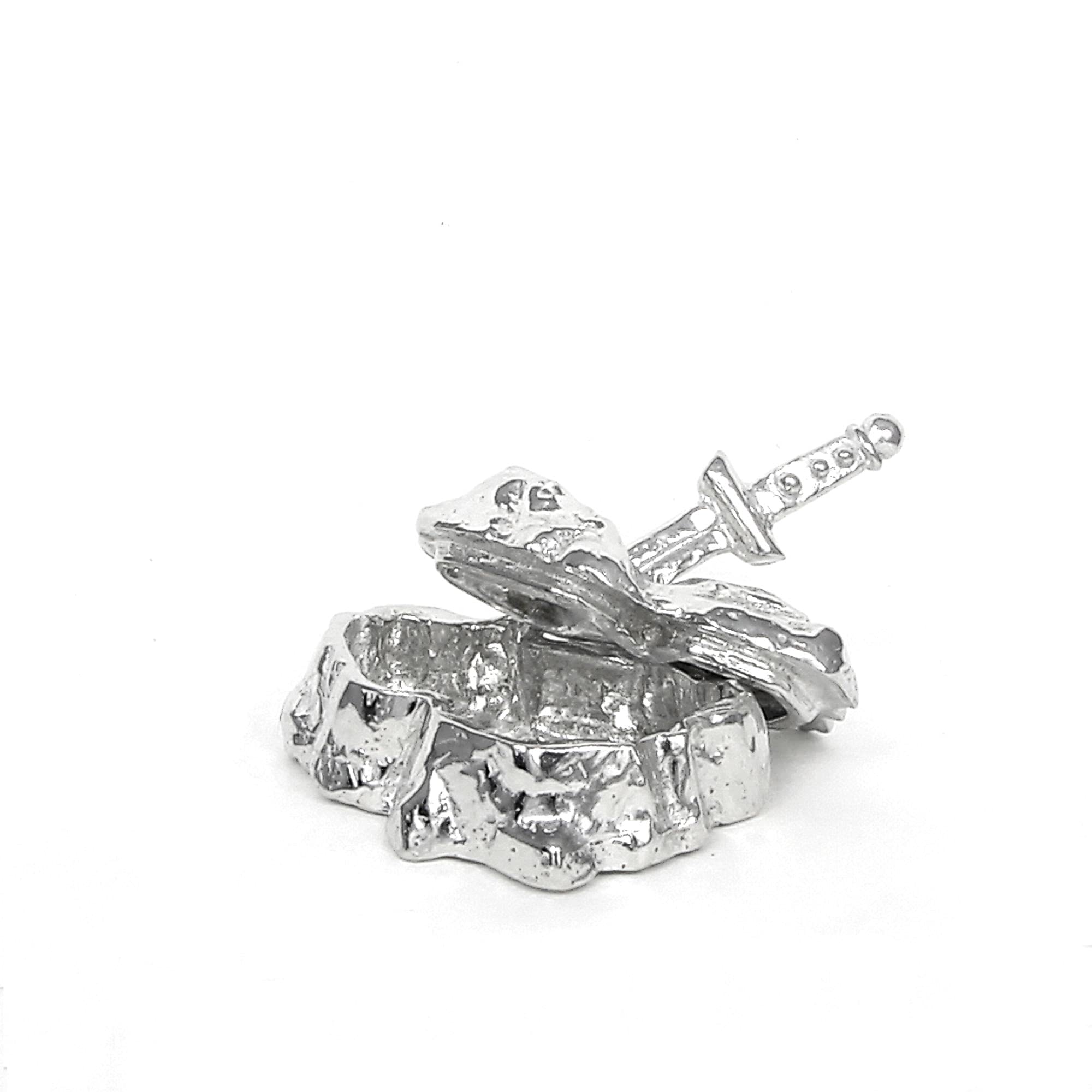 King Arthur Tooth Fairy Treasure Box - Handcrafted Pewter Ring Keepsake Box - Made in USA - Amazon Prime - Perfect for Tooth Fairy Gifts & Kids' First Lost Tooth Celebration