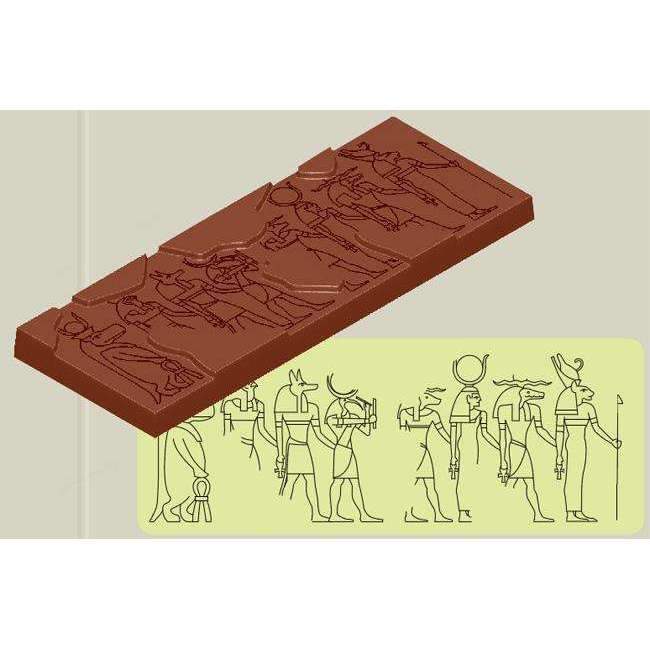 83g Egyptian Hieroglyph Bar Chocolate Mold - Premium Silicone Baking Tool for DIY Chocolate Making, Candy Crafting & Home Baking Decorations (Perfect for Holidays, Parties & Gift Giving)