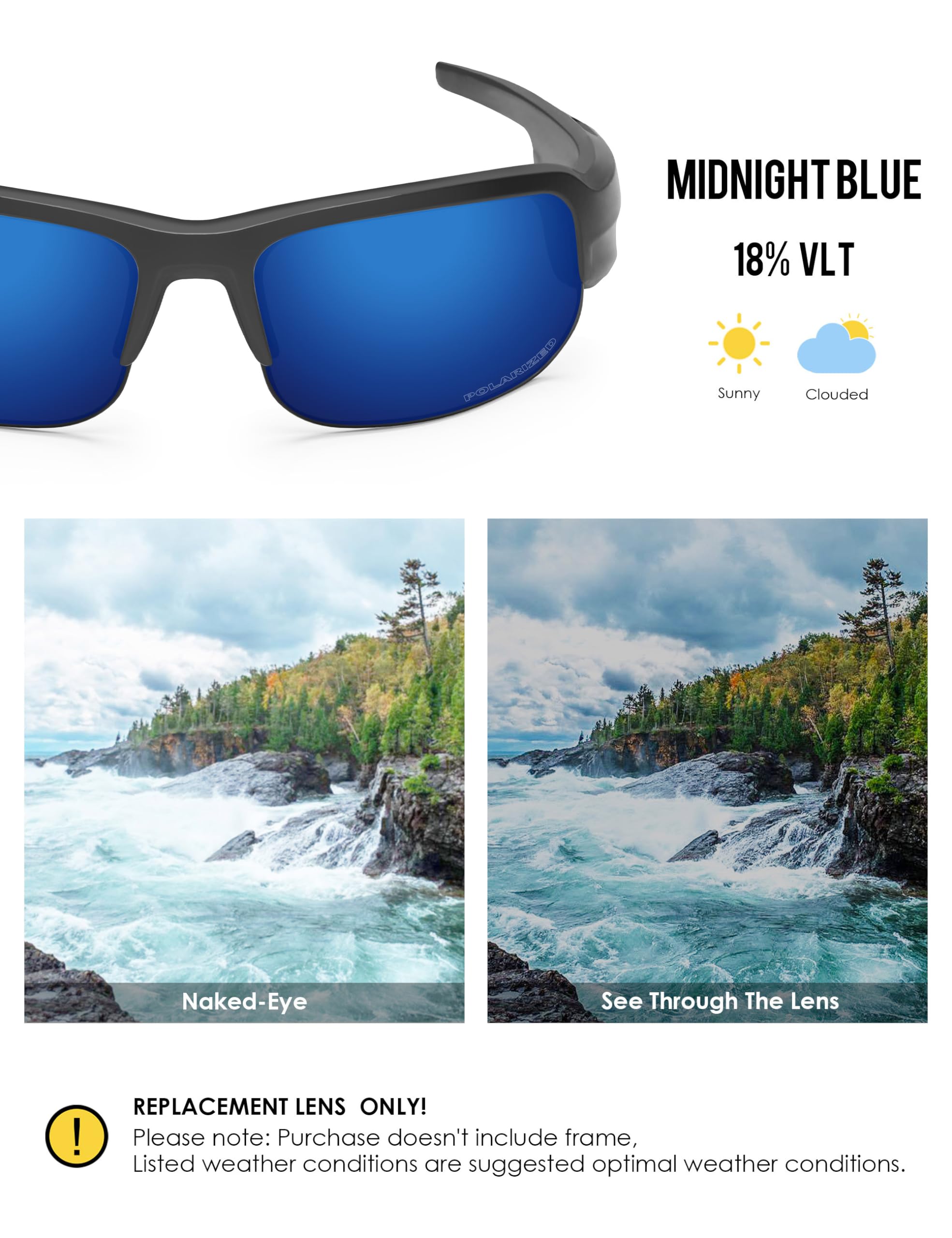 BLAZERBUCK Polycarbonate Replacement Lenses for BOSE Tempo Sunglasses - UV Protection, Scratch Resistant, Perfect Fit - Ideal for Outdoor Sports, Running, Cycling & Driving
