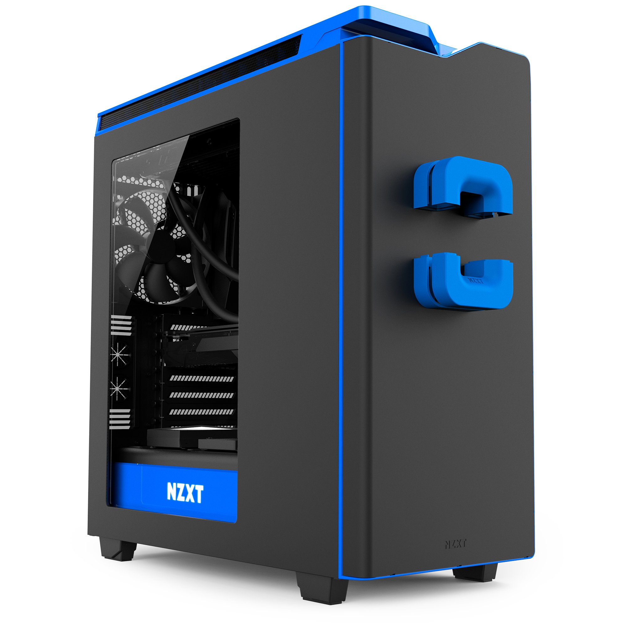 NZXT Puck - Magnetic Cable Organizer & Headphone Holder - Compact Silicone Design for PC Cases - Strong Mounting Magnet - Blue - Perfect for Desk & Gaming Setup Organization