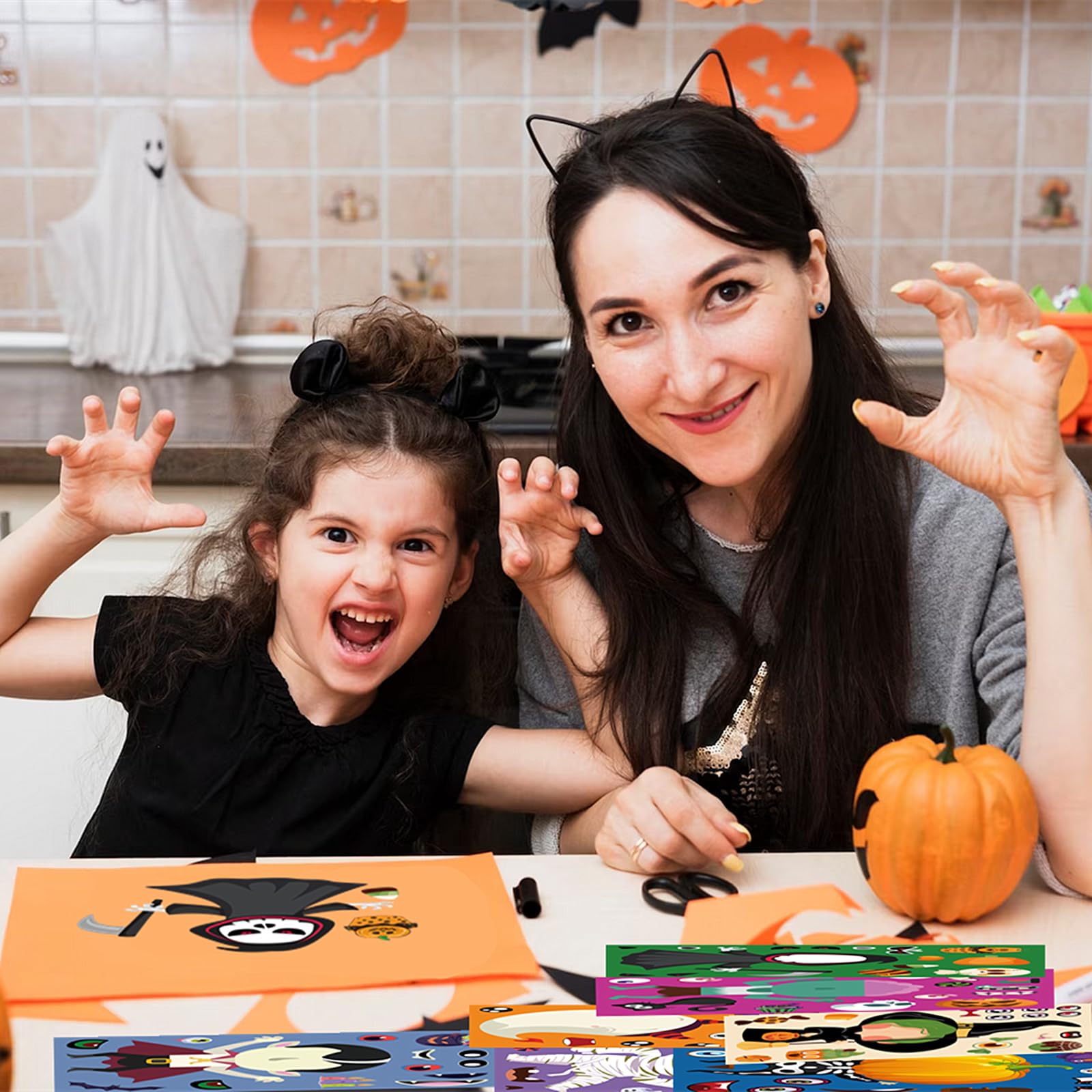 36 Sheets Halloween Stickers for Kids - DIY Halloween Crafts, Party Favors & Game Supplies - Perfect for Halloween Decorations, Scrapbooking & Trick-or-Treat Bags