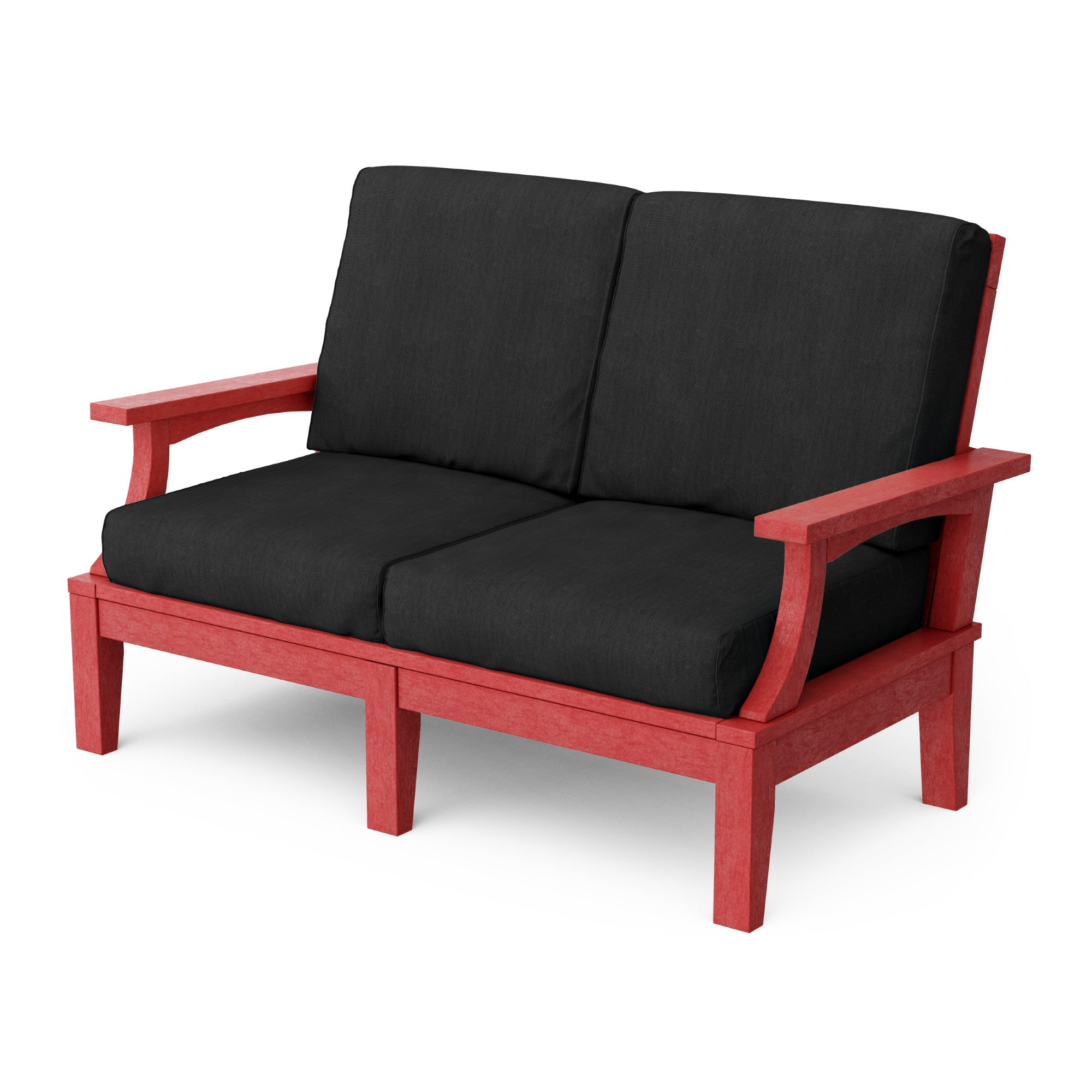 Heritage Deep Seating Love Seat Cushioned Sofa - Outdoor Patio Furniture for Garden, Poolside & Backyard Relaxation
