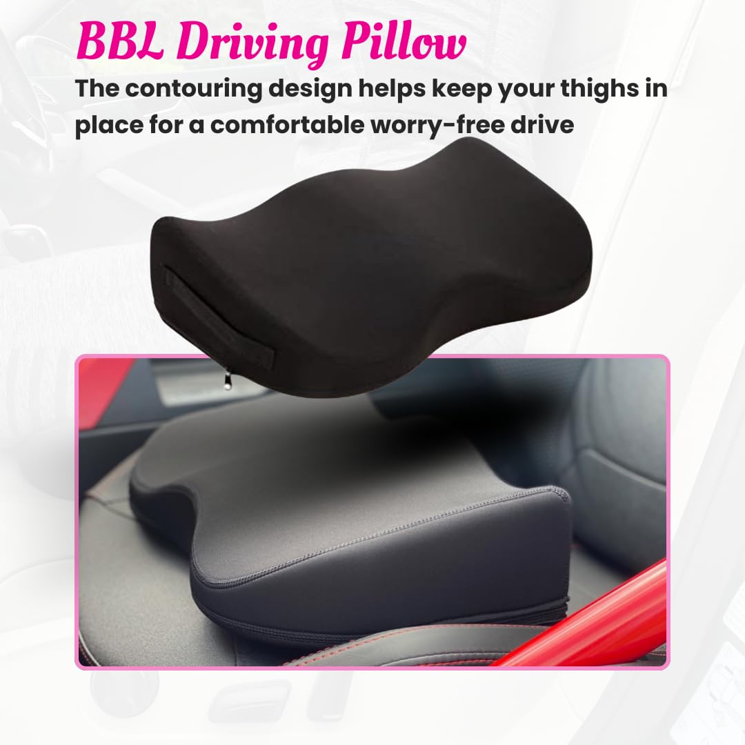 Post Surgery BBL Pillow - Comfortable Butt Pillow for Sitting After Brazilian Butt Lift, BBL Recovery Supplies Kit for Driving & Car Use - Ideal for Post-Op Comfort & Pain Relief