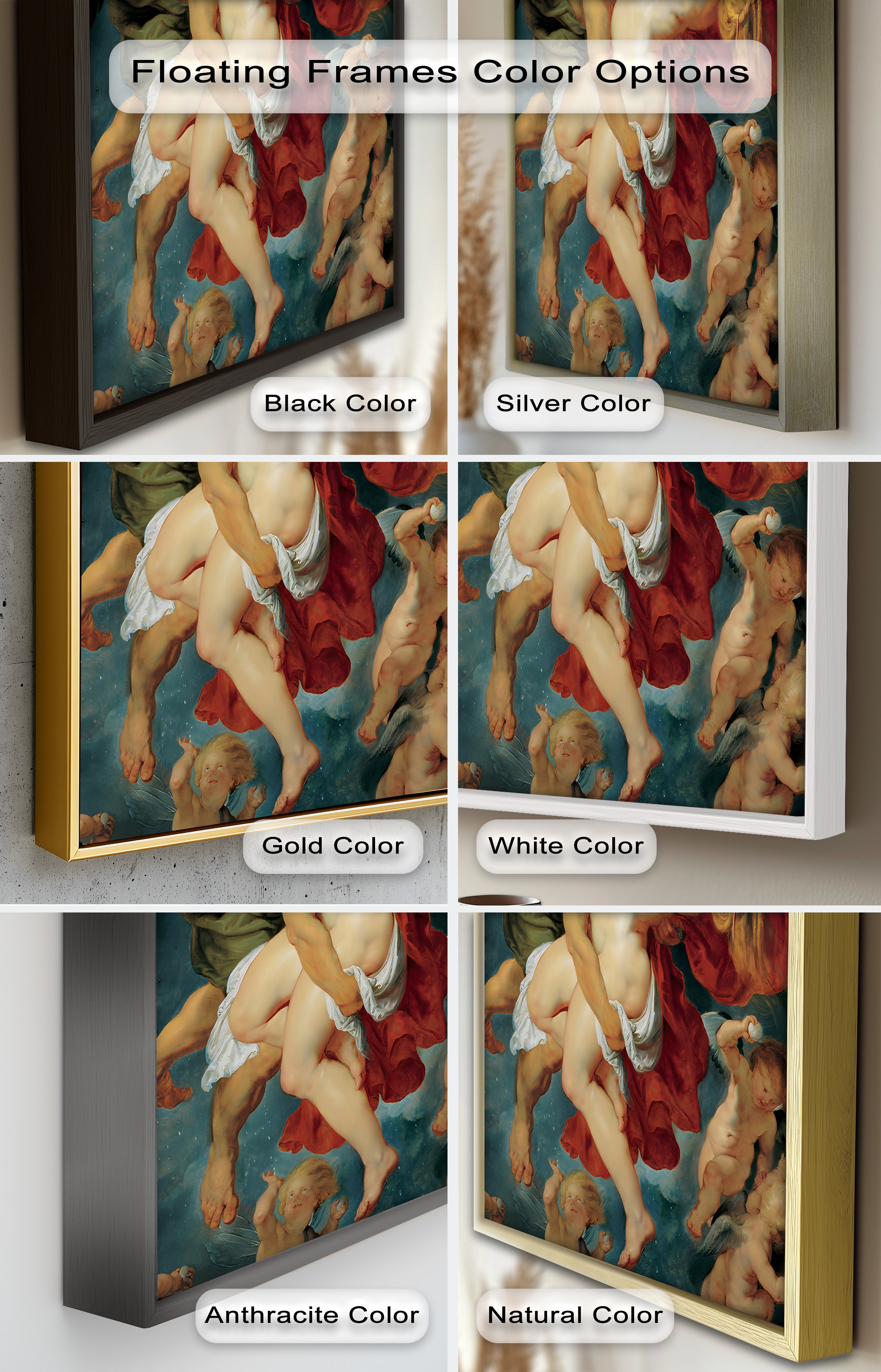 Abduction of Psyche - Mythological Renaissance Nude Oil Painting Reproduction | Classic Art Wall Decor for Living Room, Bedroom & Office