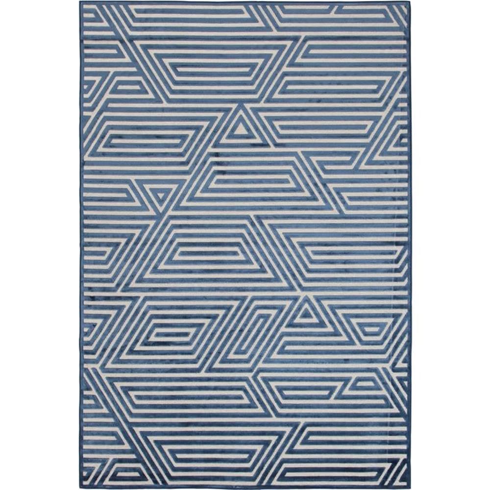Abacasa Napa Orbit Blue Area Rug - Soft Modern Non-Slip Living Room Carpet for Home Decor, Bedroom, Office | Perfect for Cozy Spaces & High Traffic Areas