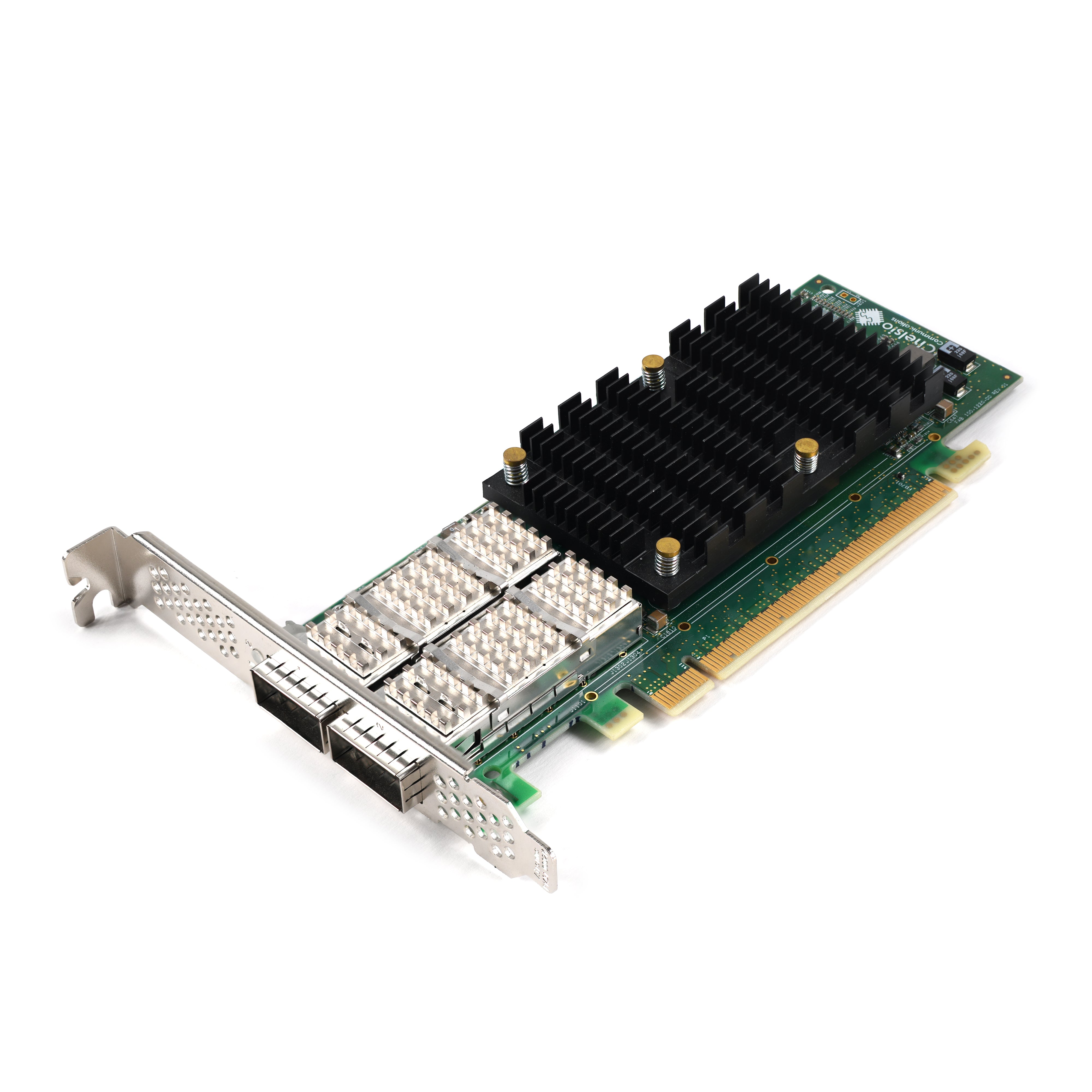 Chelsio 110-1220-60 Dual Port 100GB QSFP28 PCIe Network Interface Card with Full Height Bracket - High-Speed Server Networking for Data Centers & Cloud Computing