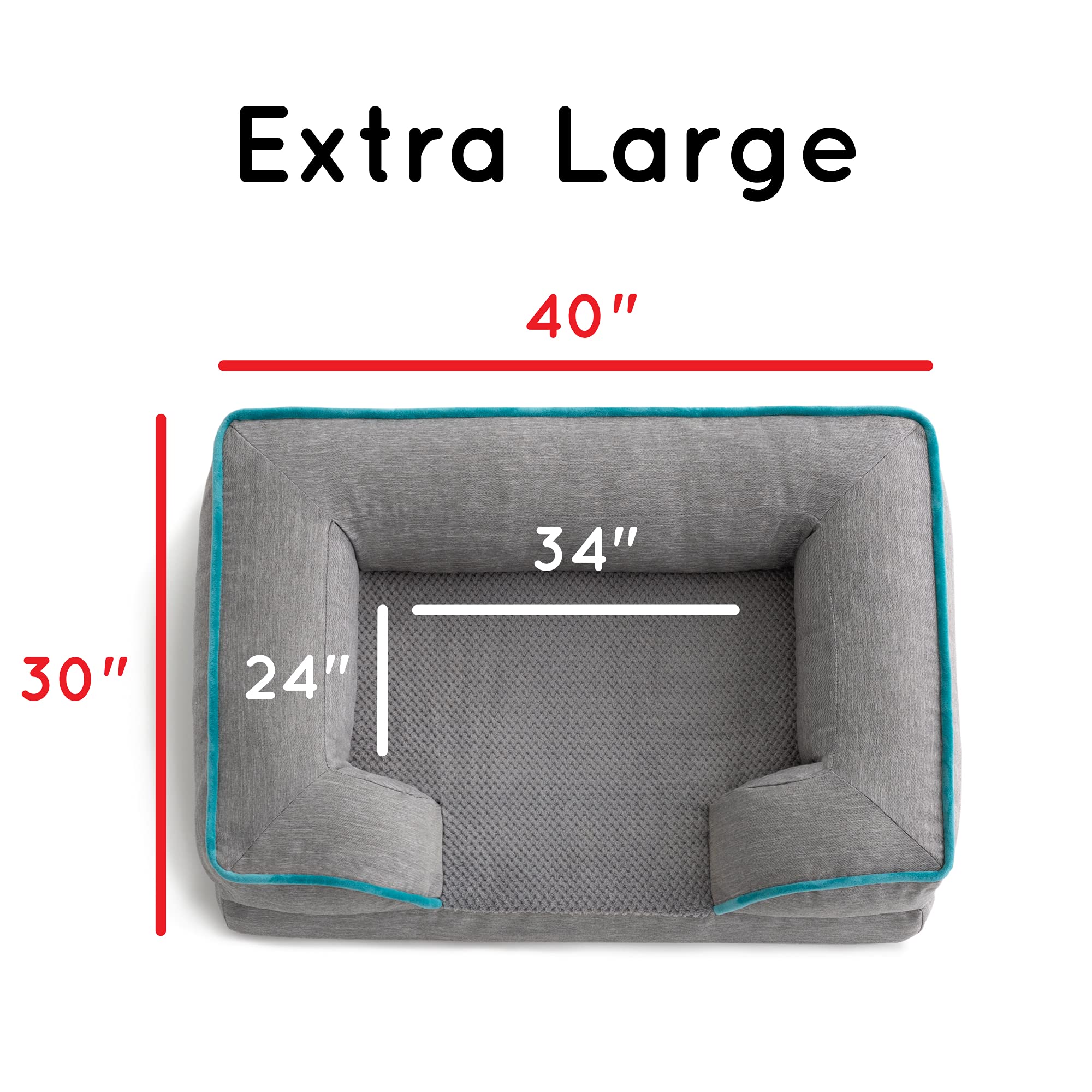 Brindle Orthopedic Dog Bed for Extra Large Dogs - Waterproof Memory Foam Pet Sofa with Removable Washable Cover, Non-Slip Bottom - Ideal for Elderly Dogs & Joint Pain Relief - Perfect for Living Room, Bedroom or Kennel