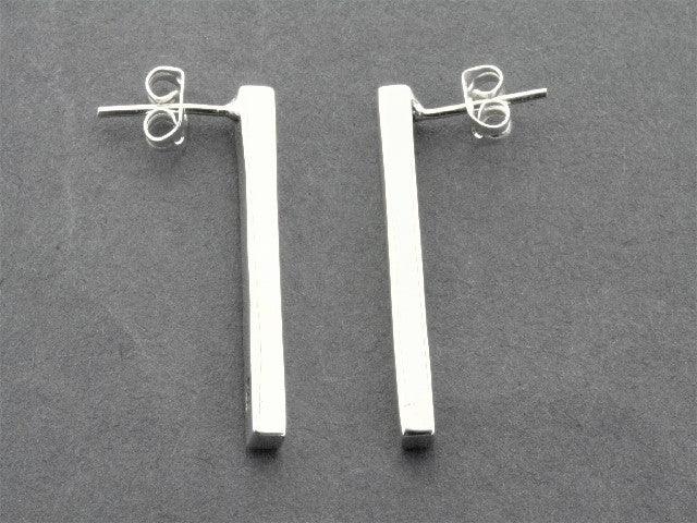 Sterling Silver Rec Post Stud Earrings - Hypoallergenic & Durable for Sensitive Ears | Perfect for Everyday Wear, Gifts & Special Occasions