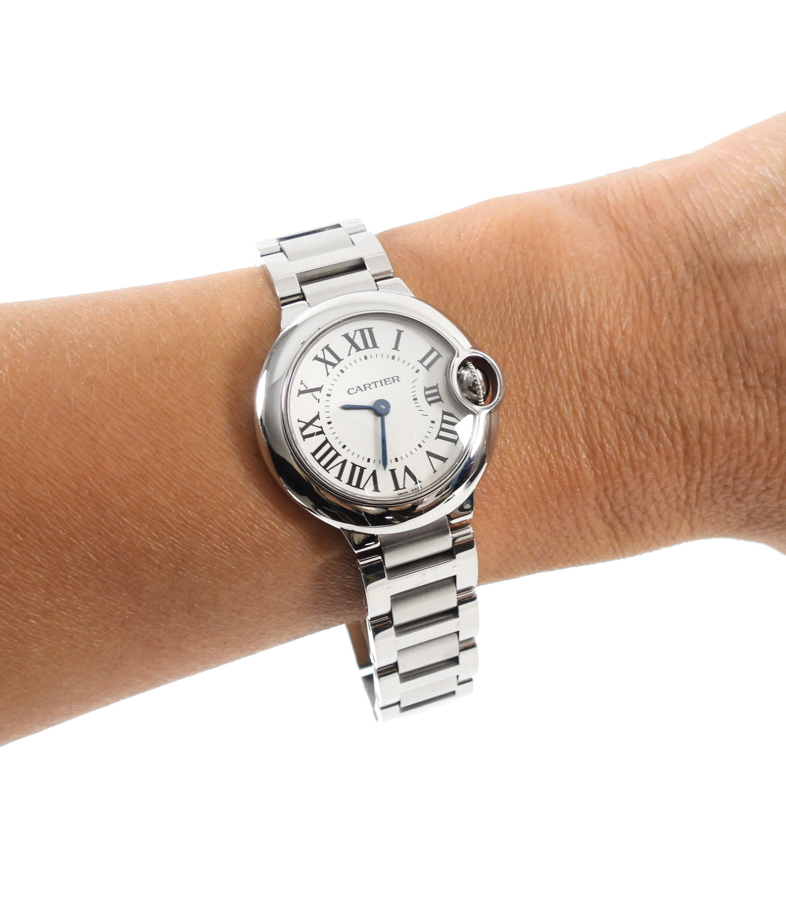 Cartier Ballon Bleu 28mm Stainless Steel Quartz Women's Watch - Luxury Gift for Her, Elegant Everyday Wear & Special Occasions