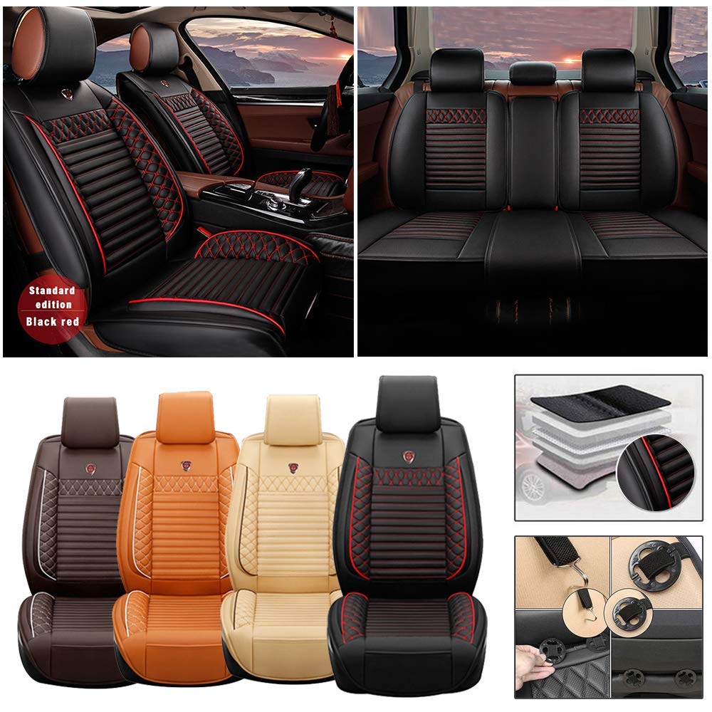 **Premium PU Leatherette Full Set Car Seat Cover for Dodge Nitro – Airbag Compatible, Black – Protects & Enhances Car Interior for Comfort & Style**    *(Ideal for Daily Commuting, Road Trips, and Protecting Seats from Wear & Tear)*