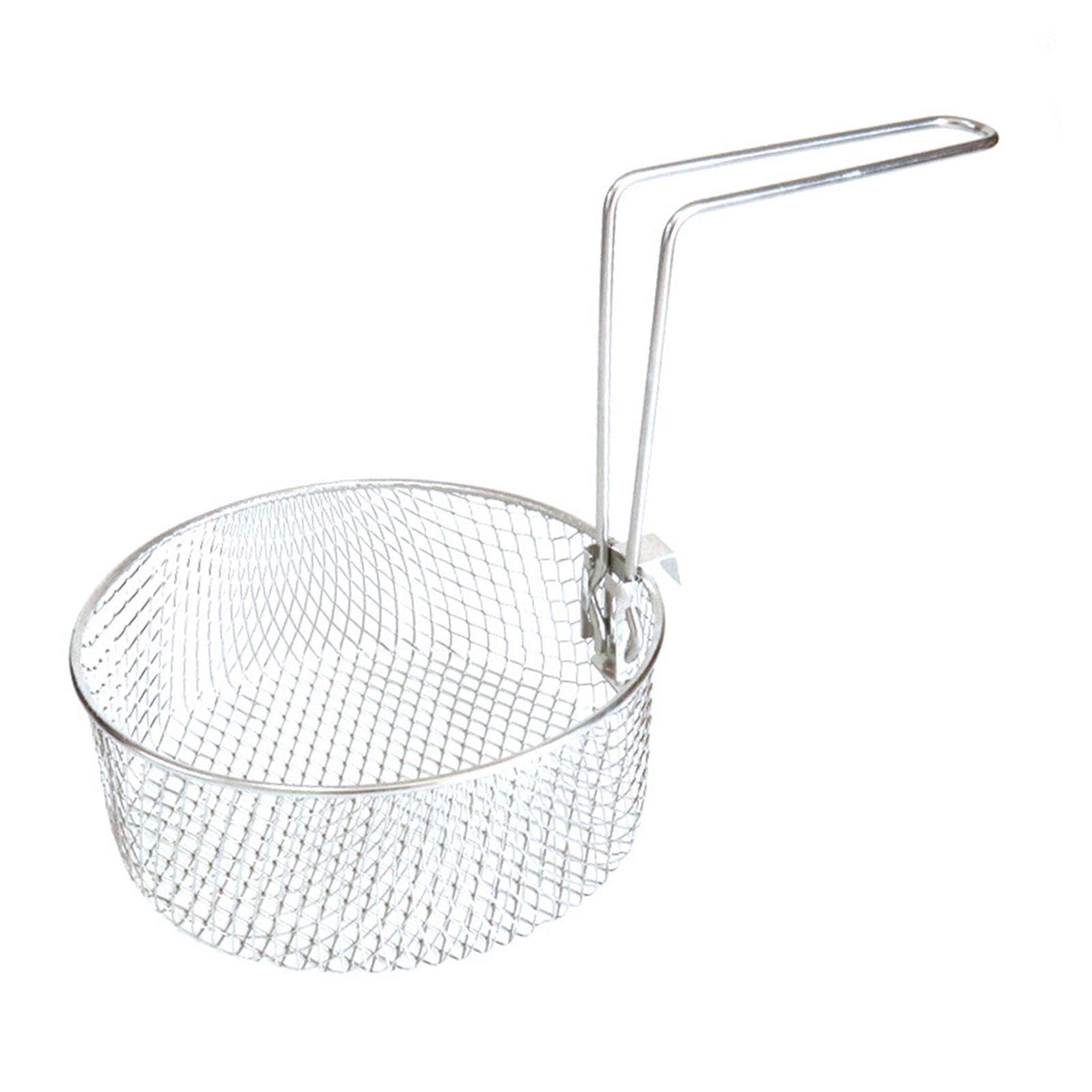 CALANDIS® Stainless Steel Deep Fry Basket - Multipurpose Frying Basket for Cooking, Serving & Draining - Perfect for French Fries, Chicken Wings, Vegetables & Seafood