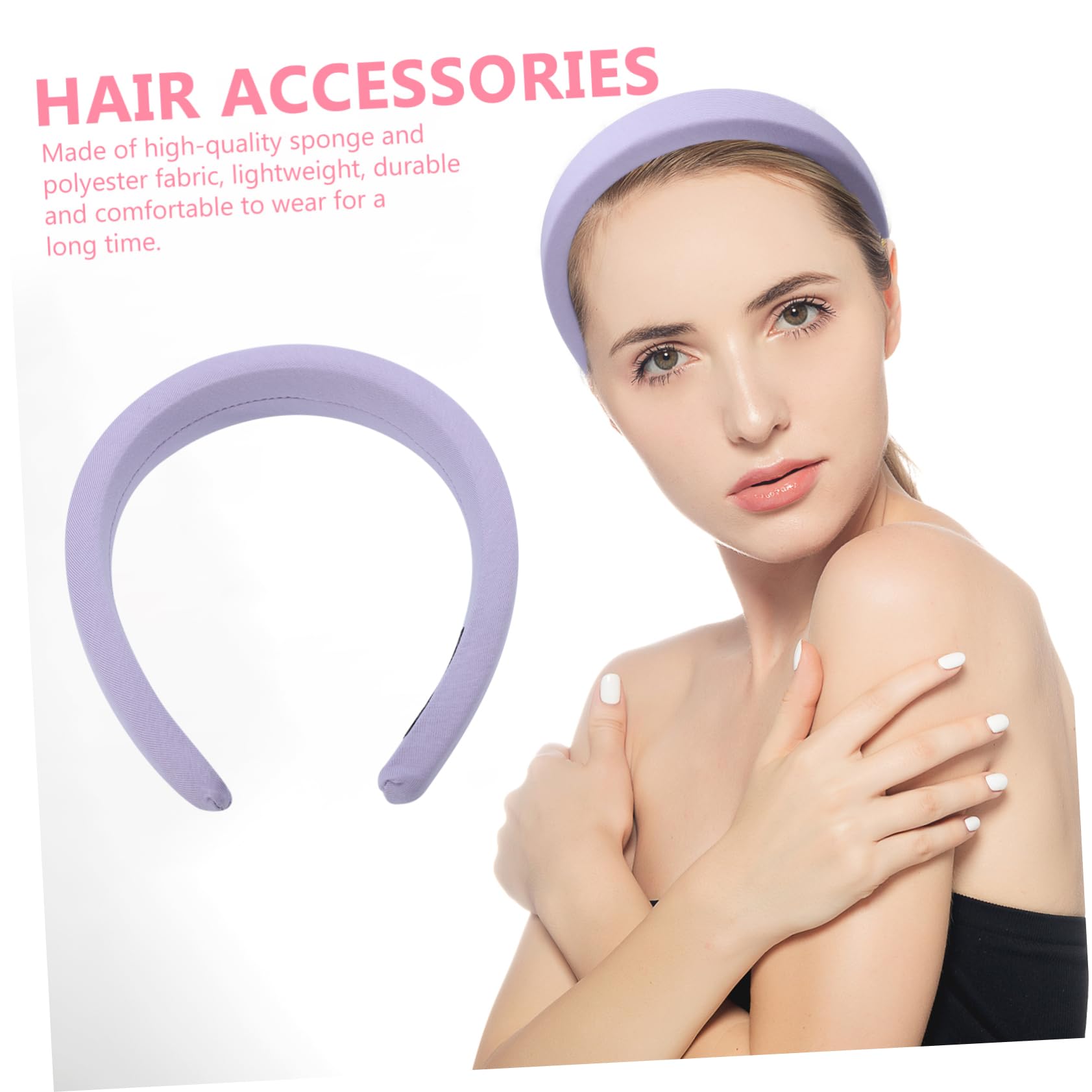 Minkissy Women's Wide Headband - Soft Creamy Sponge Hair Accessory for Face Washing, Shower & Skincare - Comfortable Non-Slip Hair Band for Women & Girls (Perfect for Spa, Yoga & Beauty Routines)