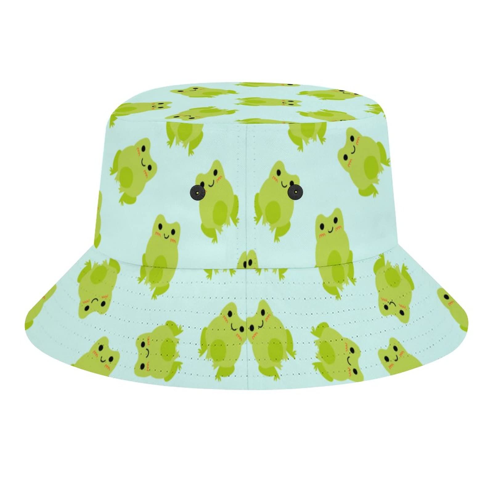Stylish Kawaii Frog Bucket Hat for Women & Men - Summer Beach Fisherman Sun Hat, Unisex Outdoor Travel Cap | Perfect for Beach Trips, Music Festivals & Casual Outings