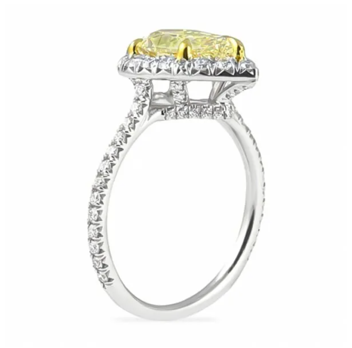 Canary Yellow Pear-Shaped Cubic Zirconia Ring - Elegant Dainty Jewelry for Women, Perfect for Weddings, Parties & Everyday Wear