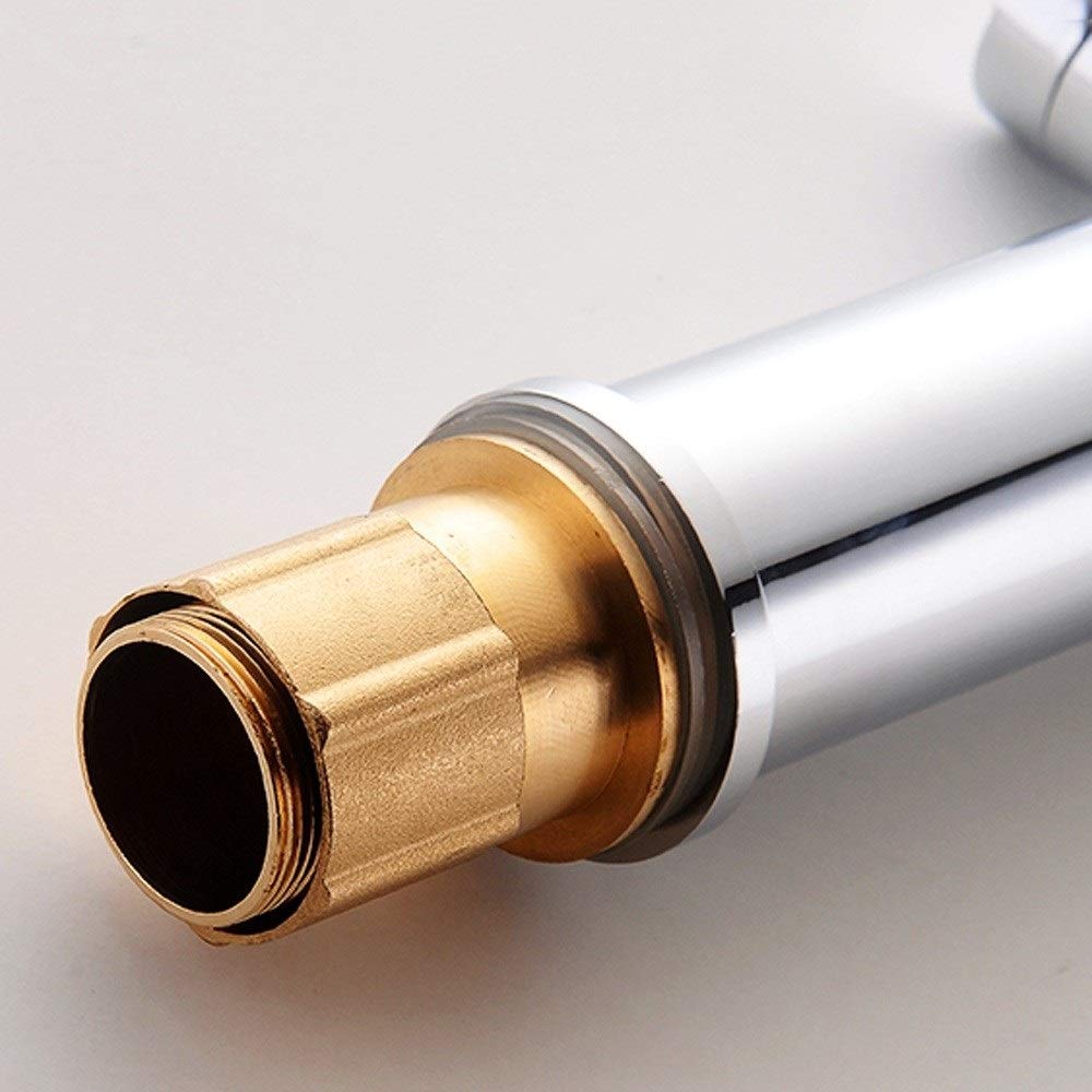 360° Rotatable Modern Waterfall Bathroom Faucet - High Spout Single Hole Copper Mixer Tap for Sink, Basin & Lavatory - Hot & Cold Water Control - Perfect for Kitchen, Bathroom & Powder Room Renovations