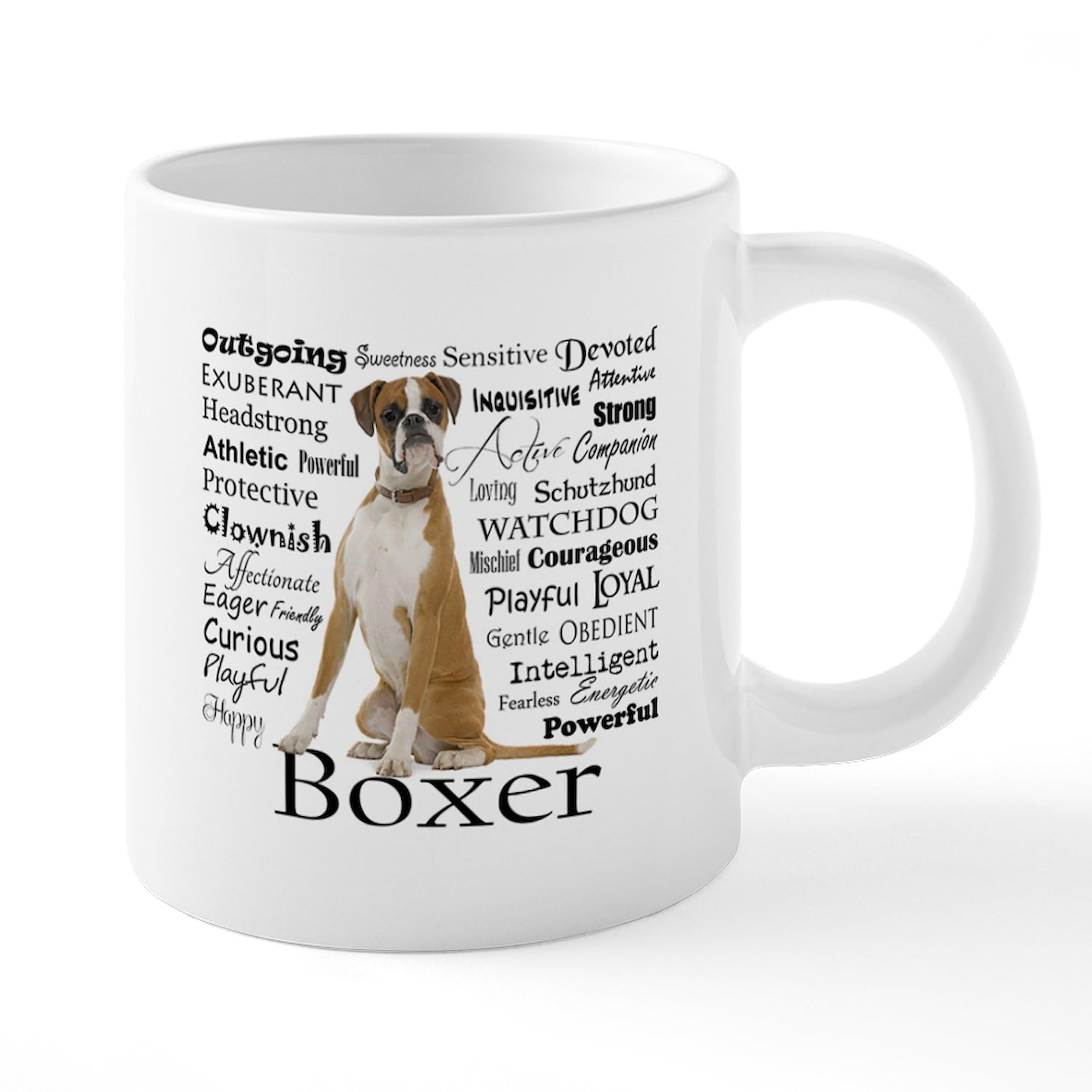 Boxer Traits 20 oz Ceramic Coffee Mega Mug - Large Insulated Coffee Cup for Home, Office & Gifts - Perfect for Dog Lovers & Coffee Enthusiasts