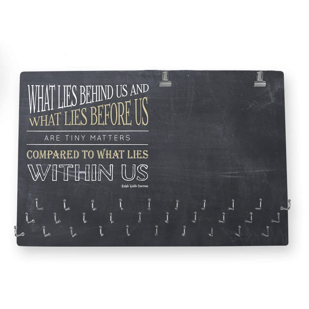 Hooked On Medals and Bibs Display - Premium Medal Hanger & Race Bib Organizer for Runners | Perfect for Marathon Finishers & Triathlon Participants | Showcase Your Running Achievements in Home or Office