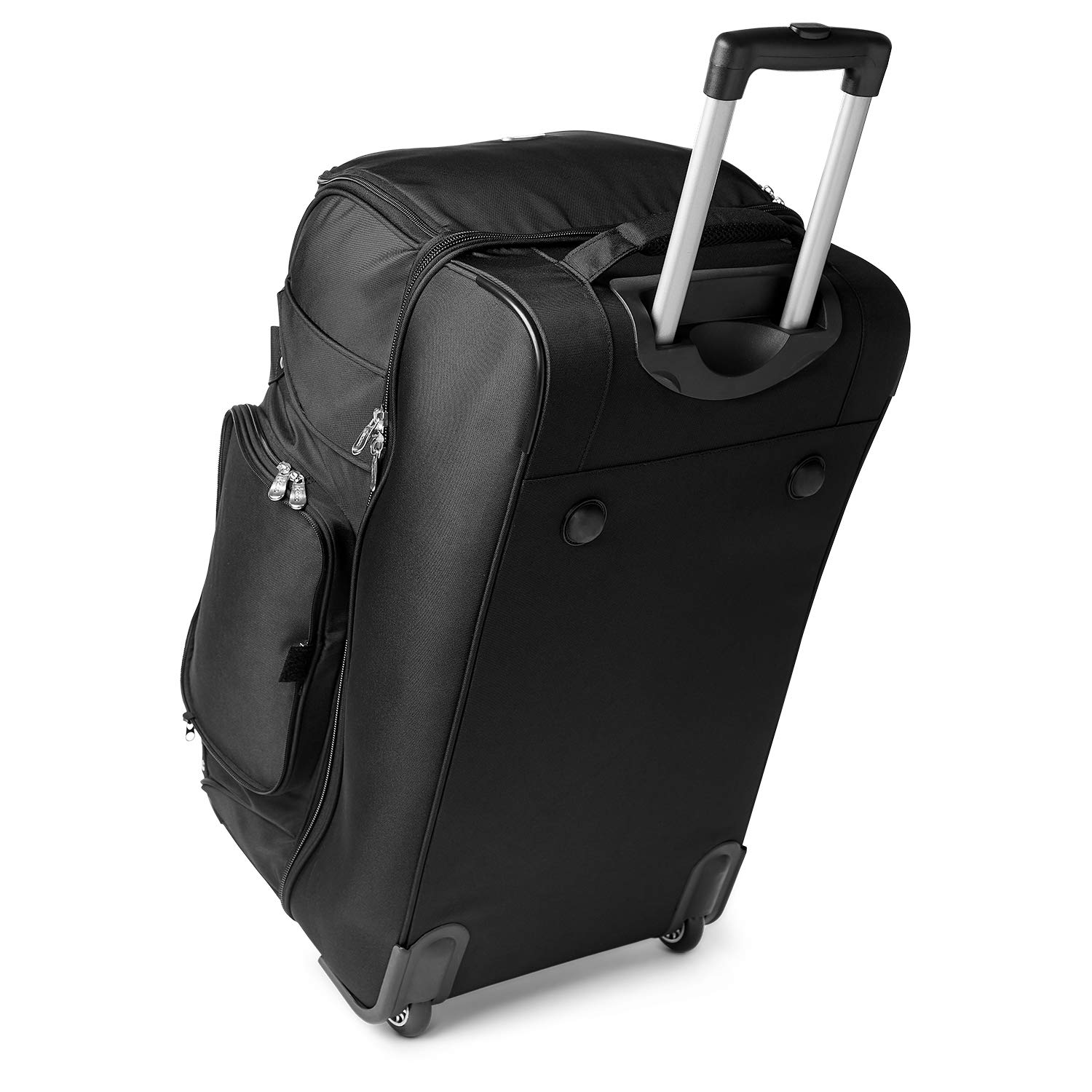 NBA Rolling Duffel Bag with Drop Bottom - Large Sports Gym Travel Luggage for Basketball, Gym, Workout & Weekend Trips