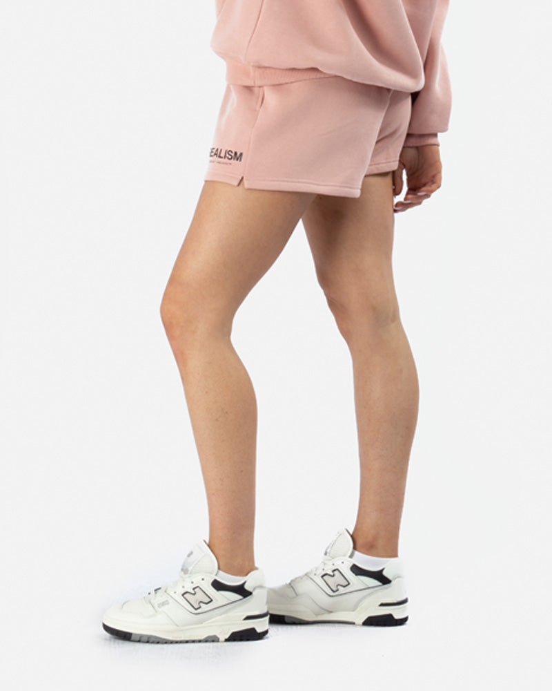 SSS Realism Render Shorts for Women - Soft Blush Pink High-Waisted Athletic Shorts for Yoga, Running & Lounge Wear